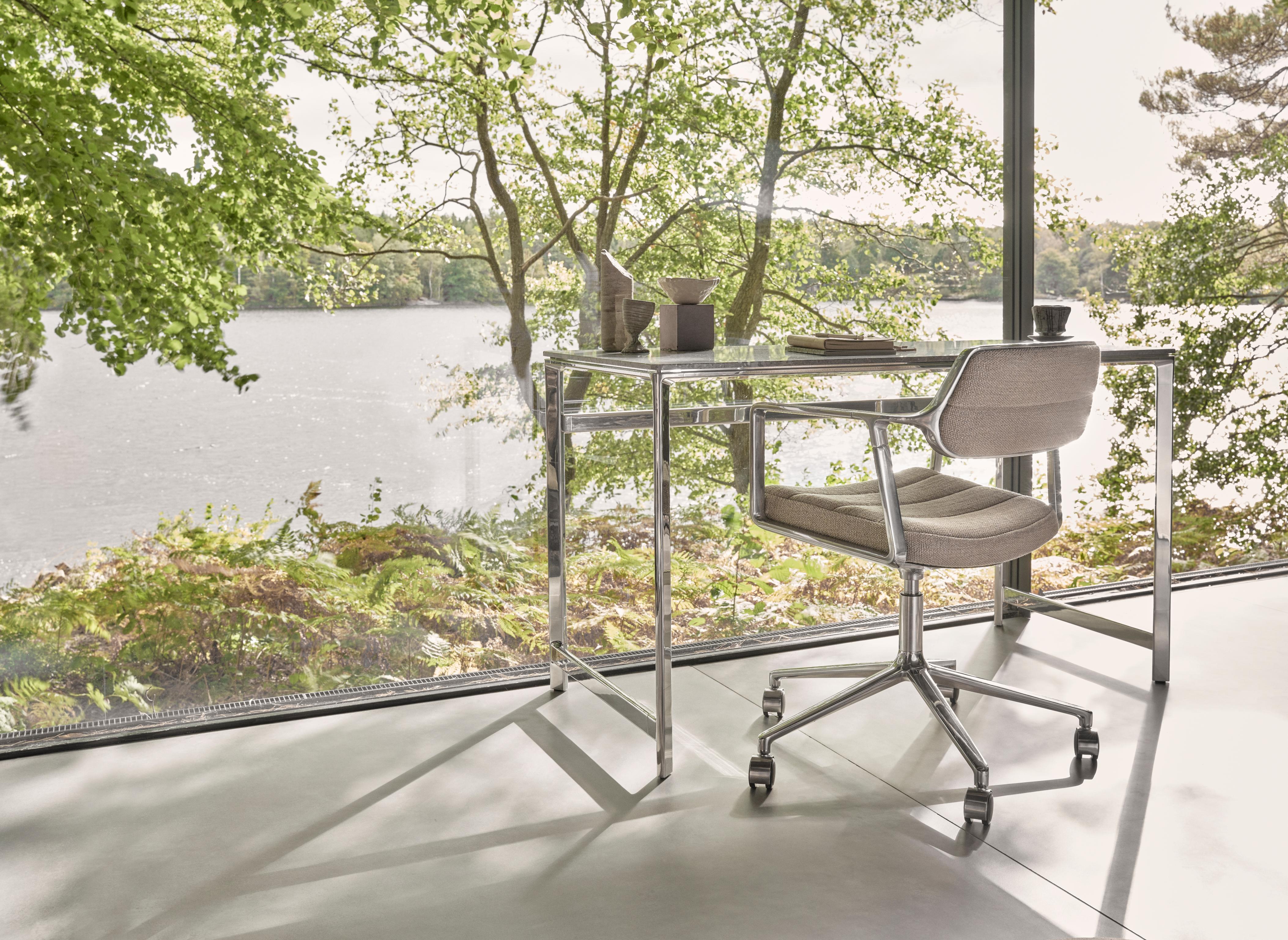 Office chair 453+ light gray with metal base