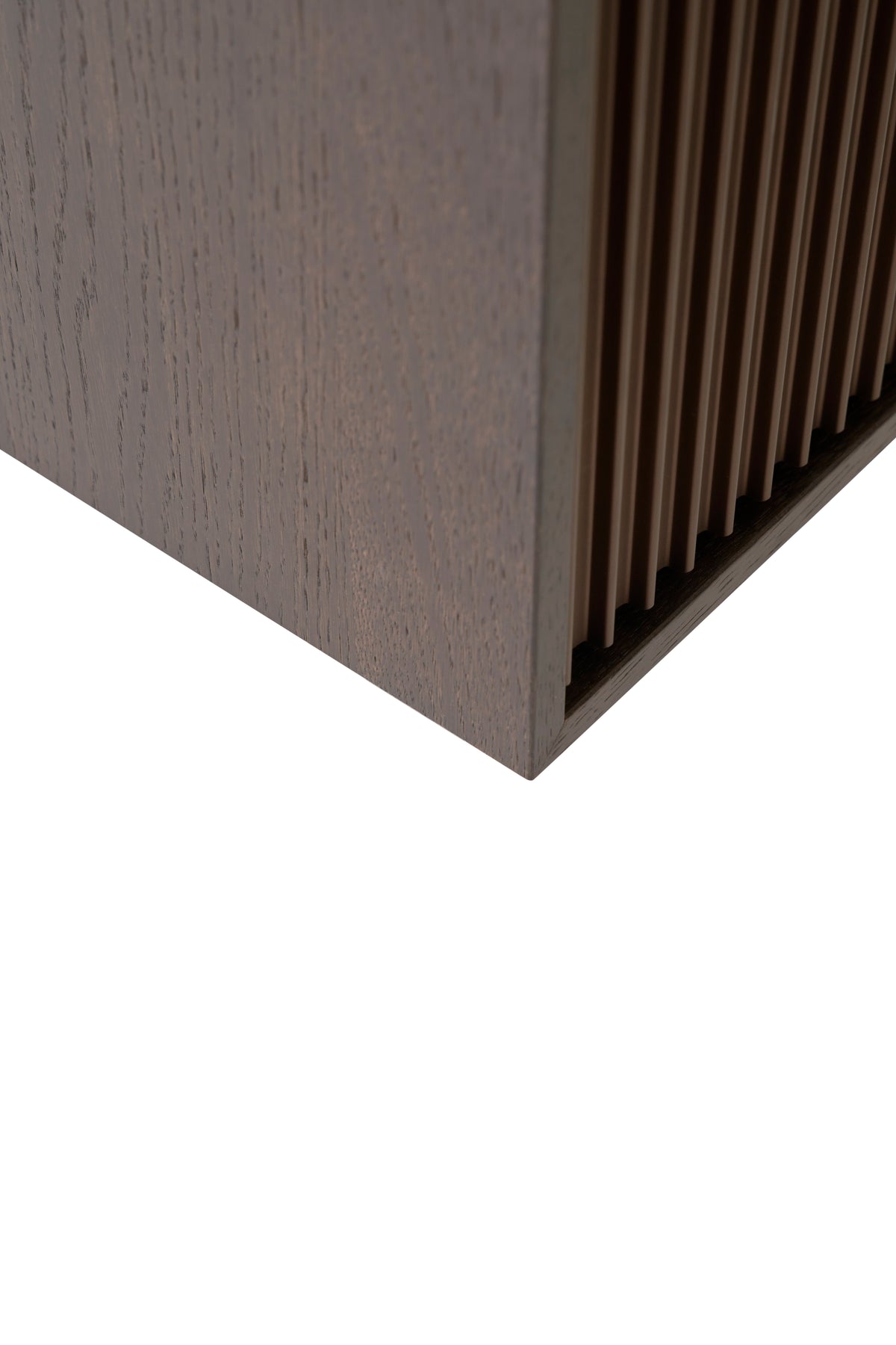 Nightstand 672 dark oak veneer with aluminum
