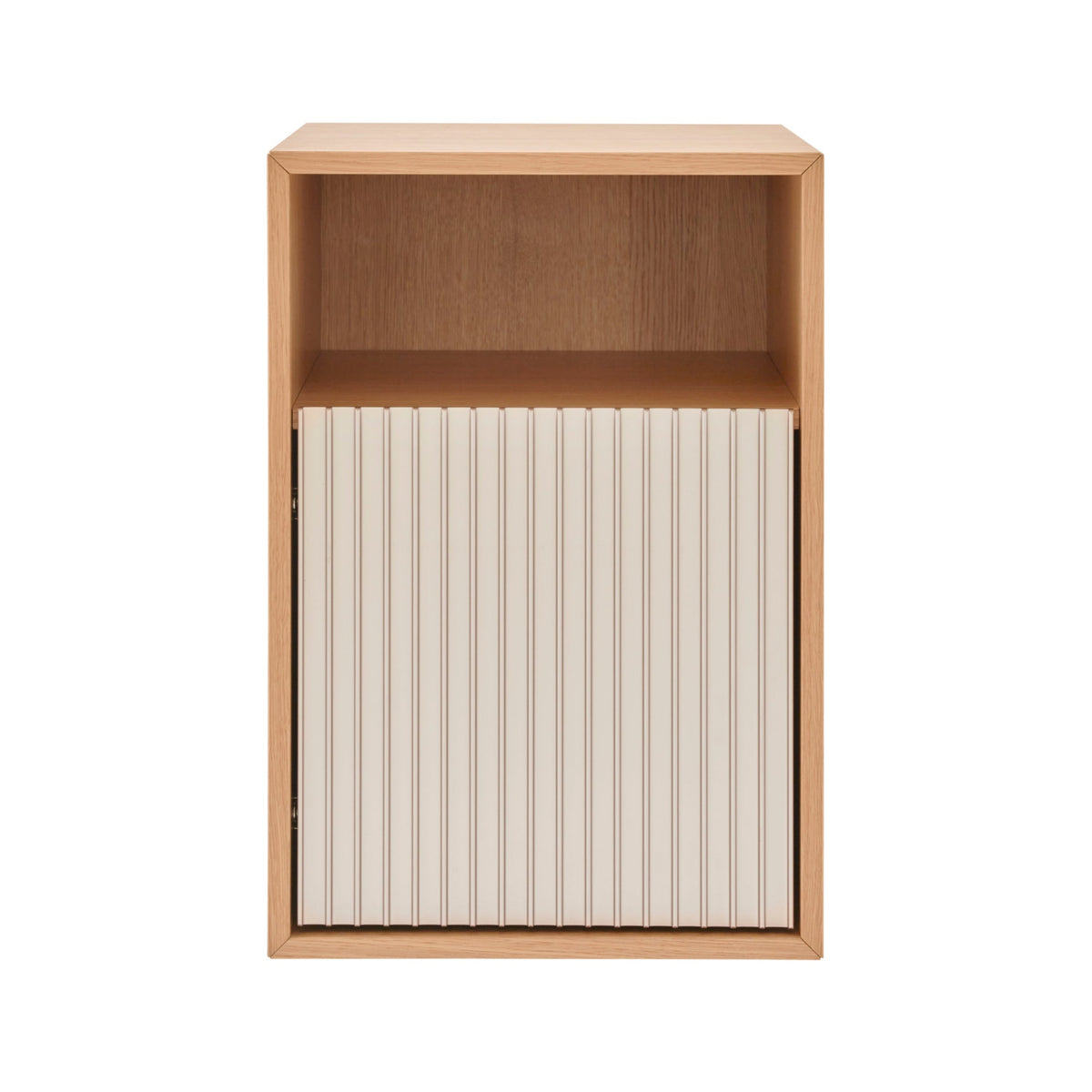 Nightstand 672 oak veneer with aluminum