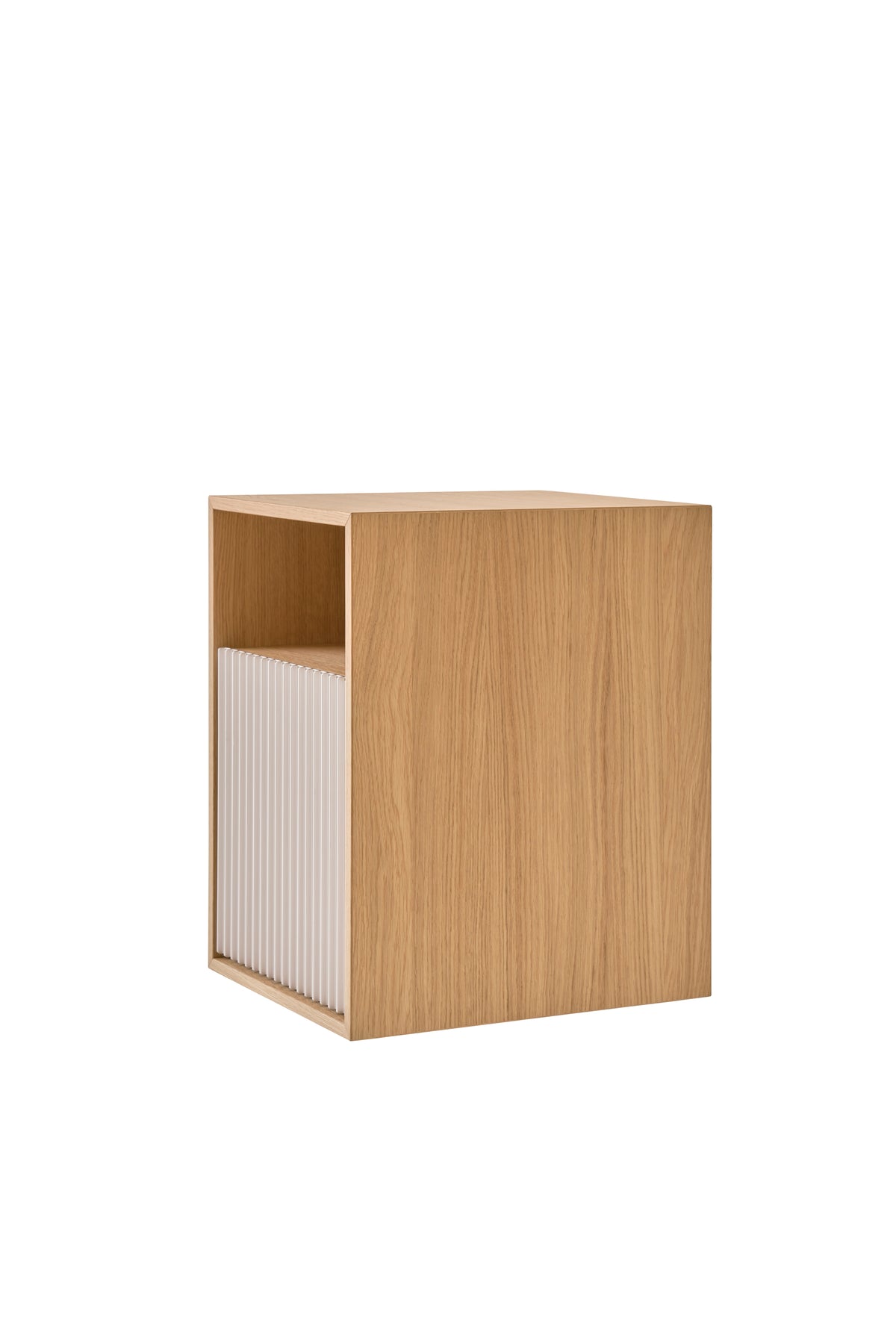 Nightstand 672 oak veneer with aluminum