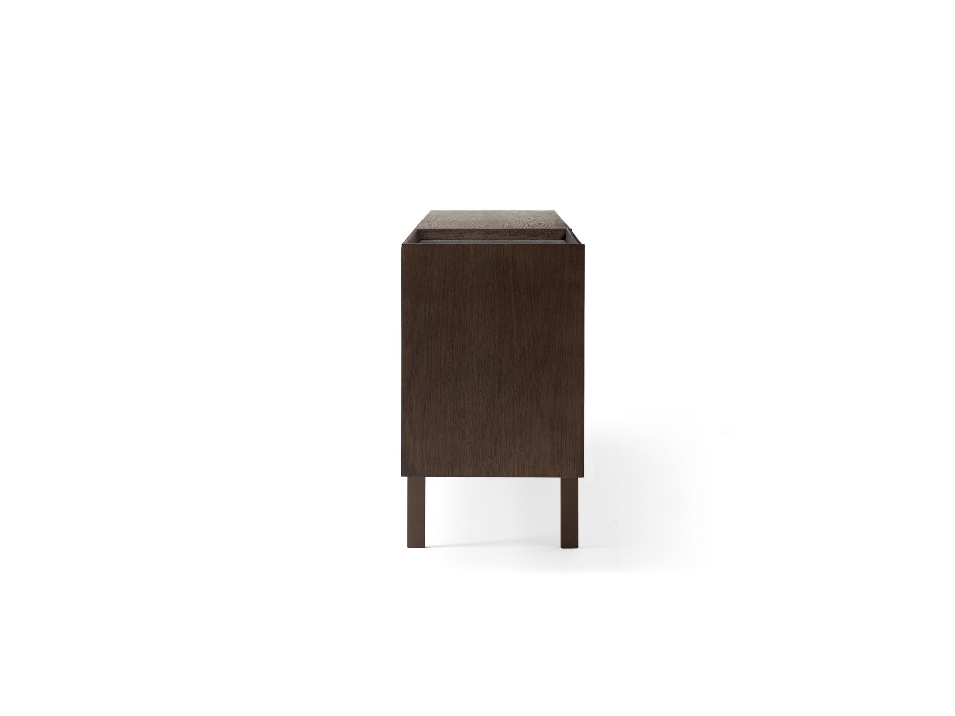 H2 Cabinet dark oak veneer with gray marble top