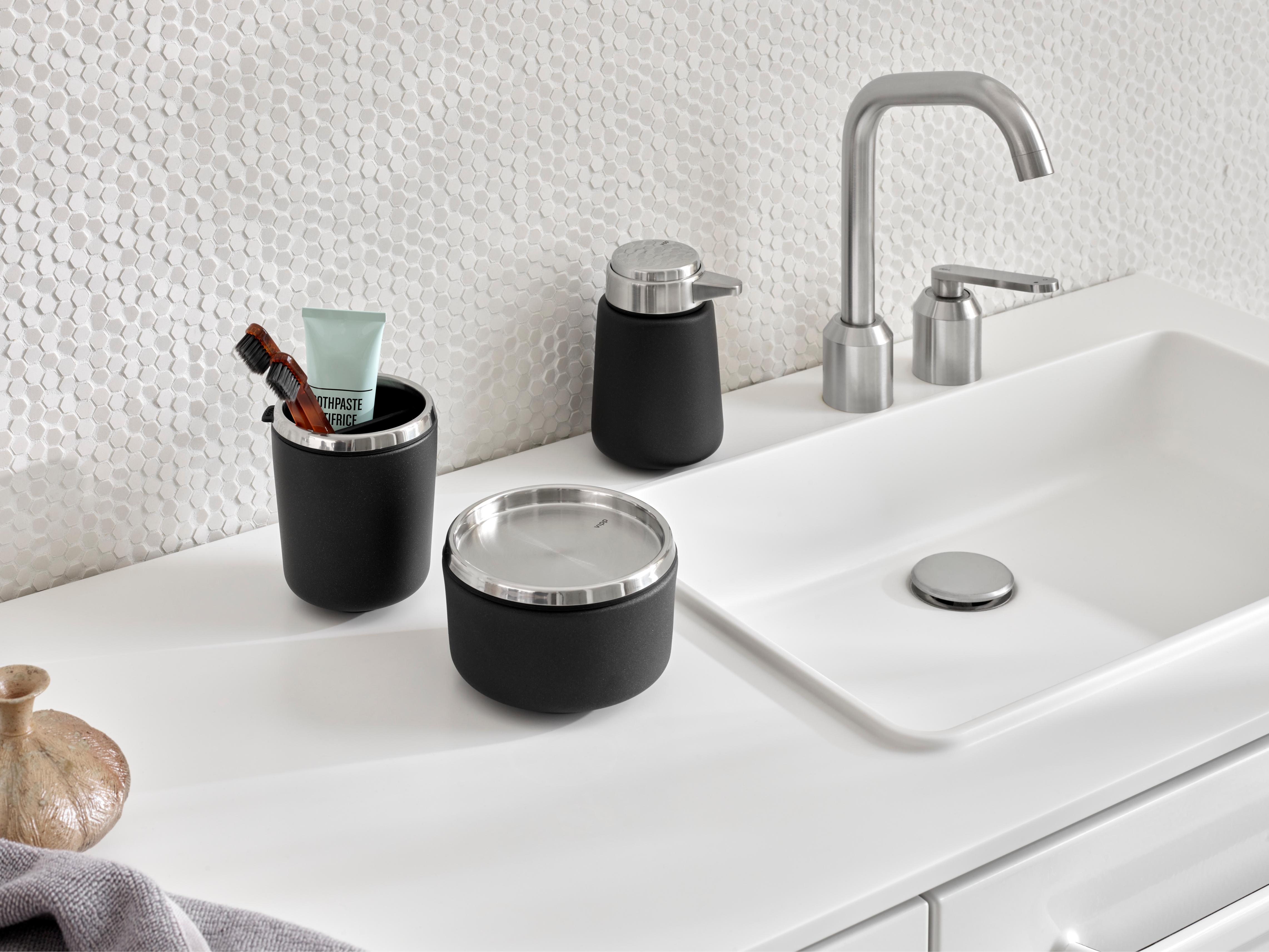 VIPP Black Toothbrush Holder
