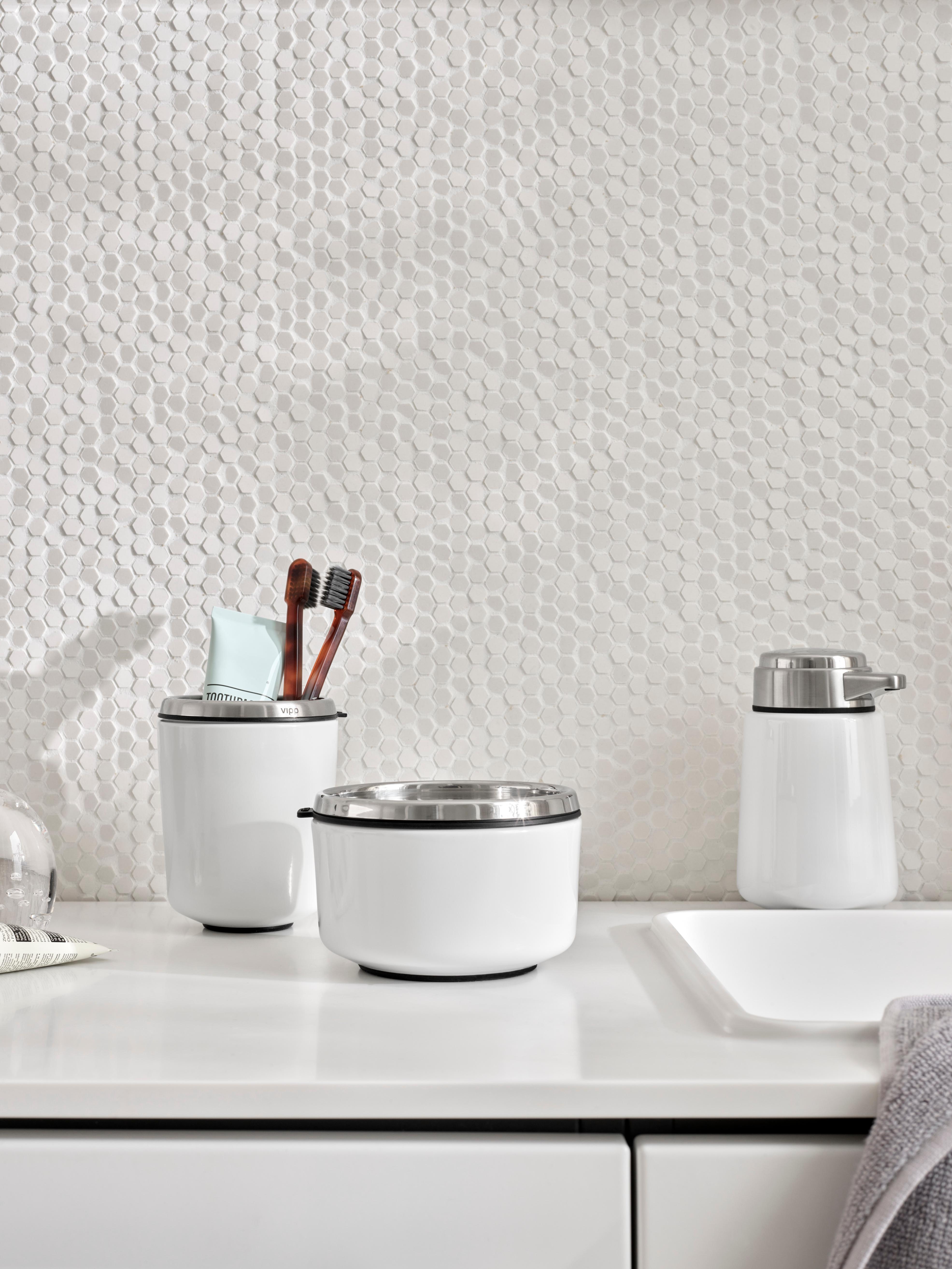 VIPP White Toothbrush Holder