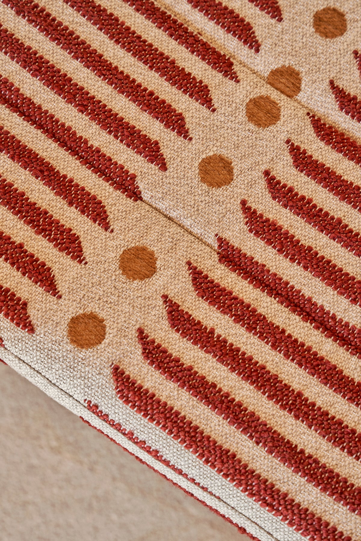Office chair 452 – MALLORCA beige and red with a metal base