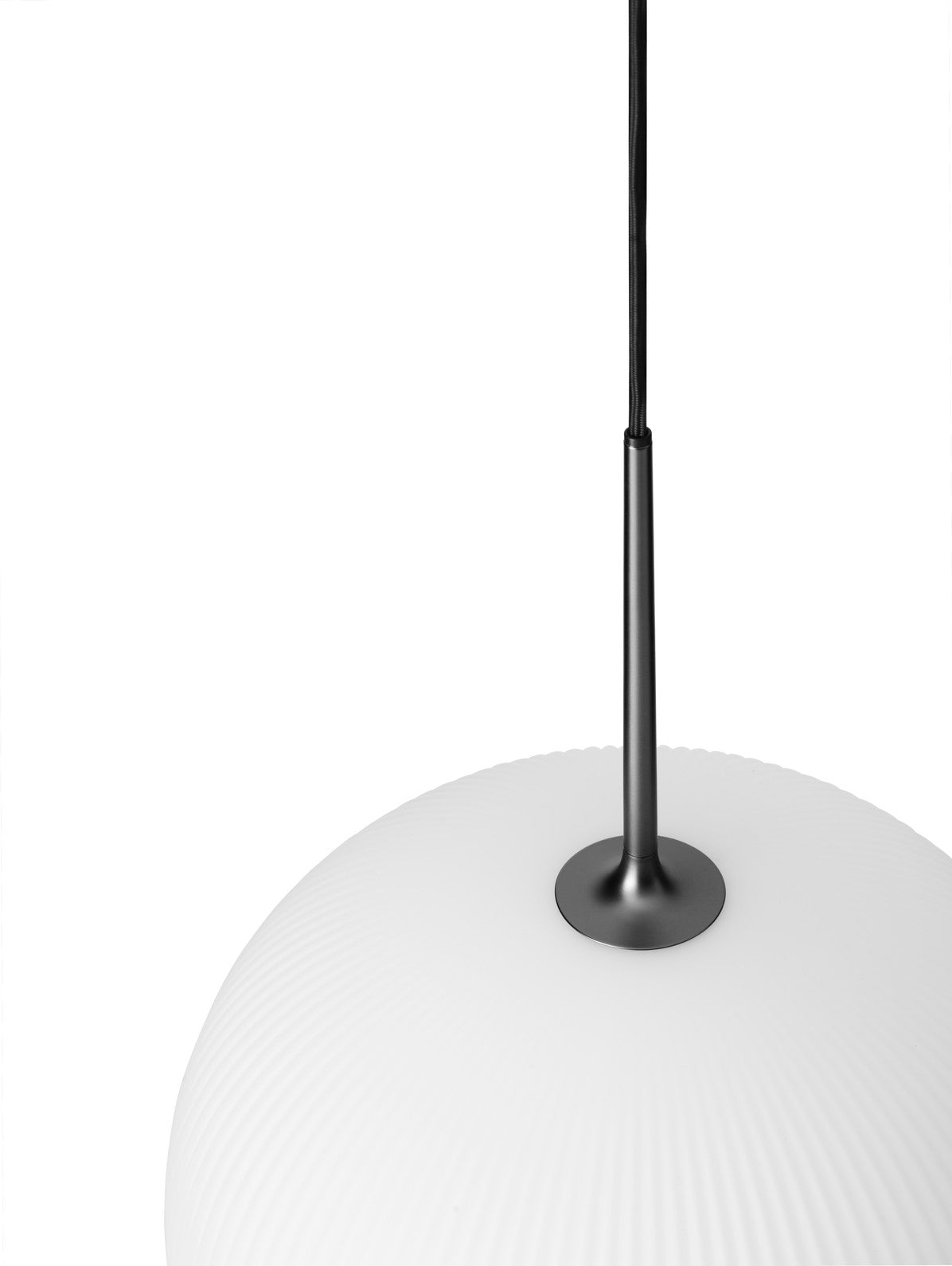 Sculpture Pendant Lamp White Shade