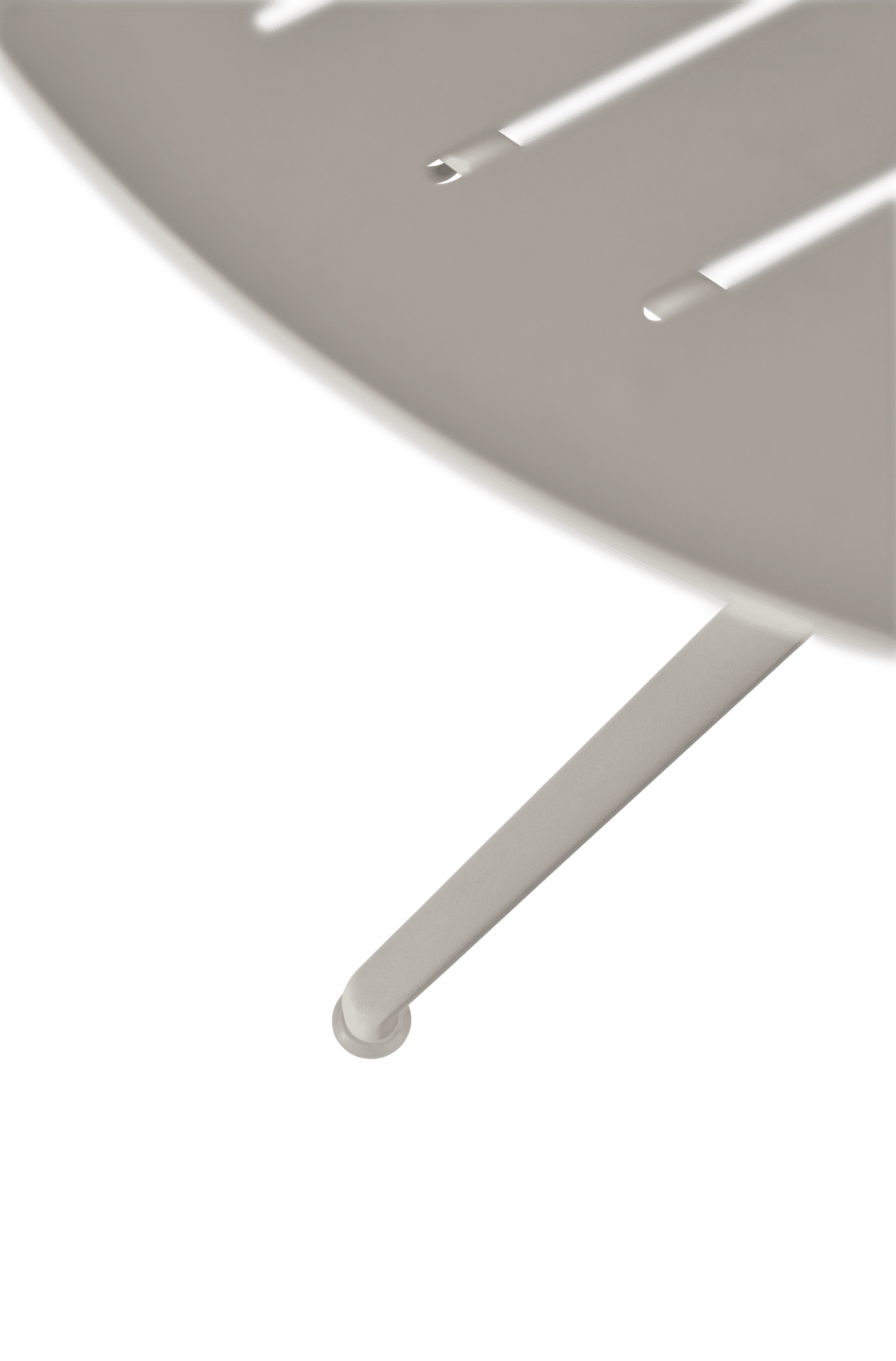 Stolik kawowy zewnętrzny 717 aluminiowy jasnoszary na taras i do ogrodu – styl minimalistyczny