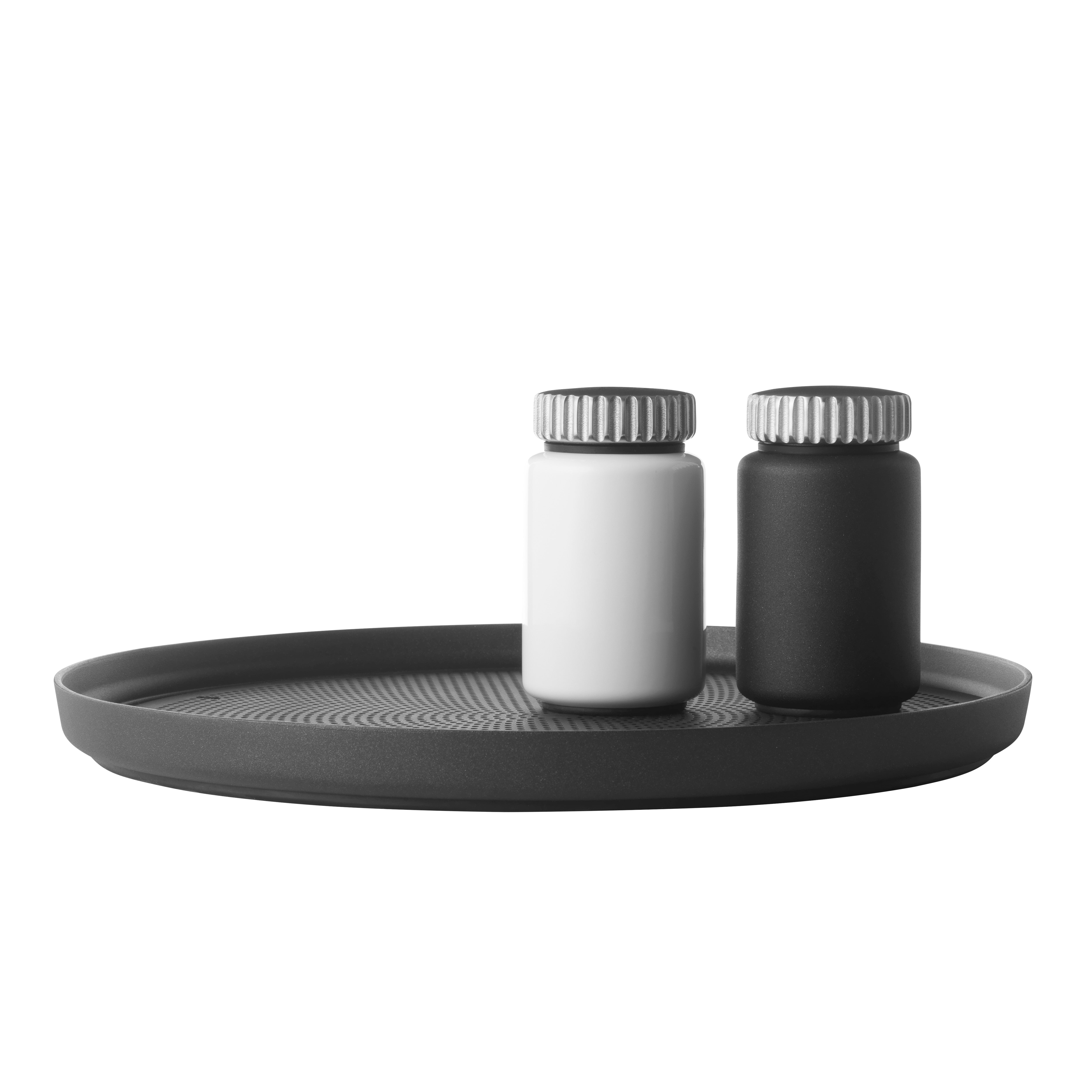VIPP Black Round Tray
