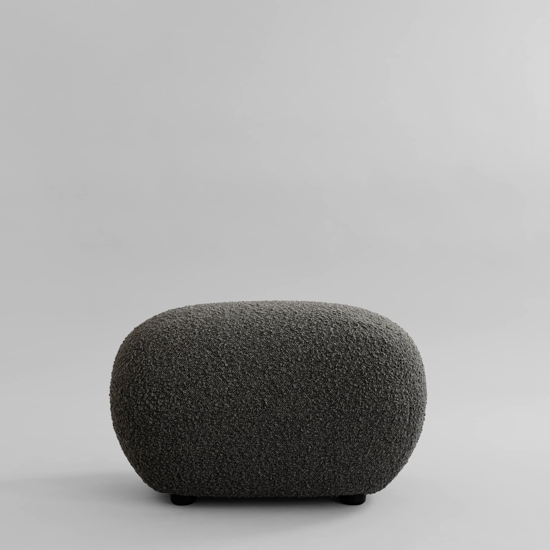 The footrest toe Ottoman bouclé gray-brown [Klaudia]