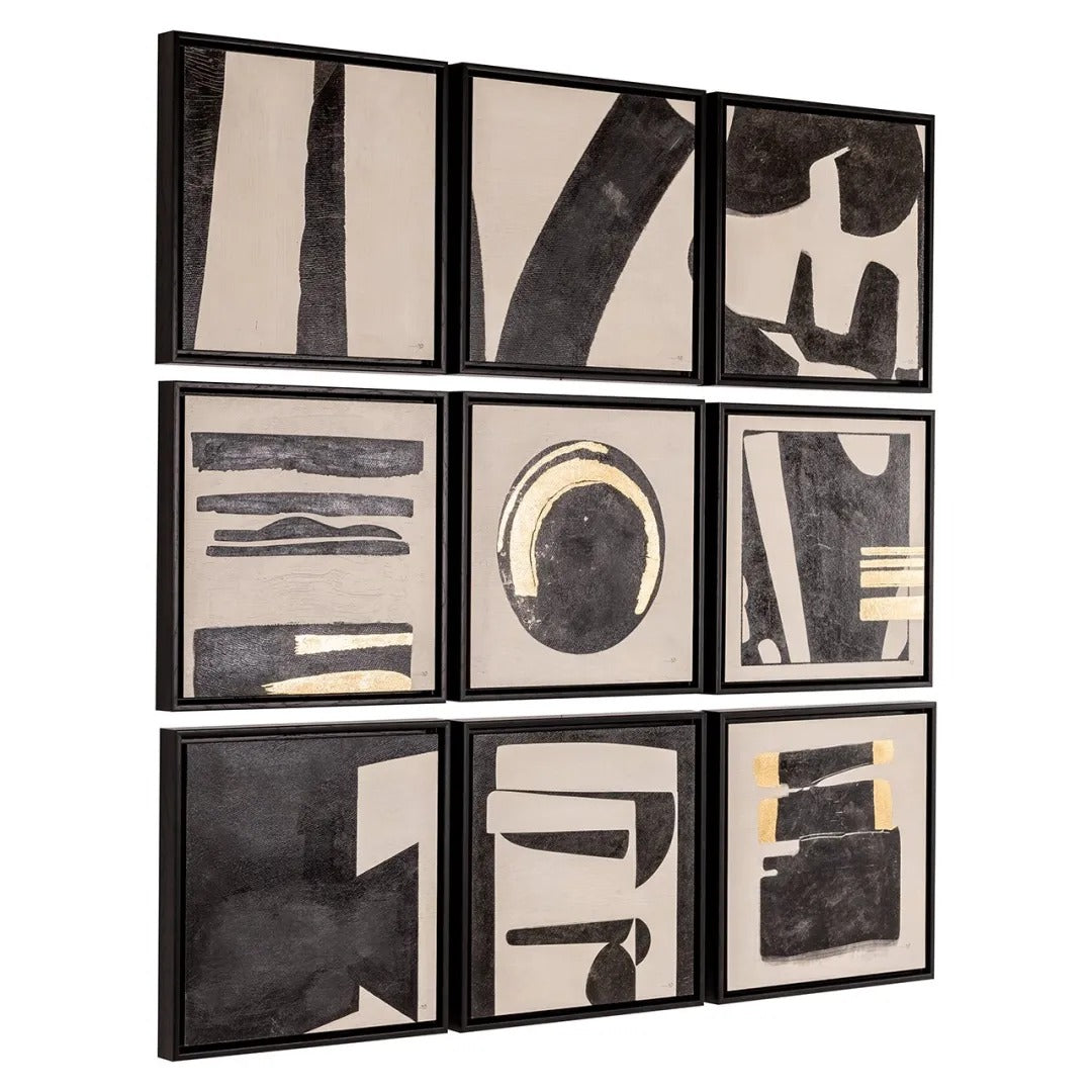 Set von Bildern GABRI schwarz-beige