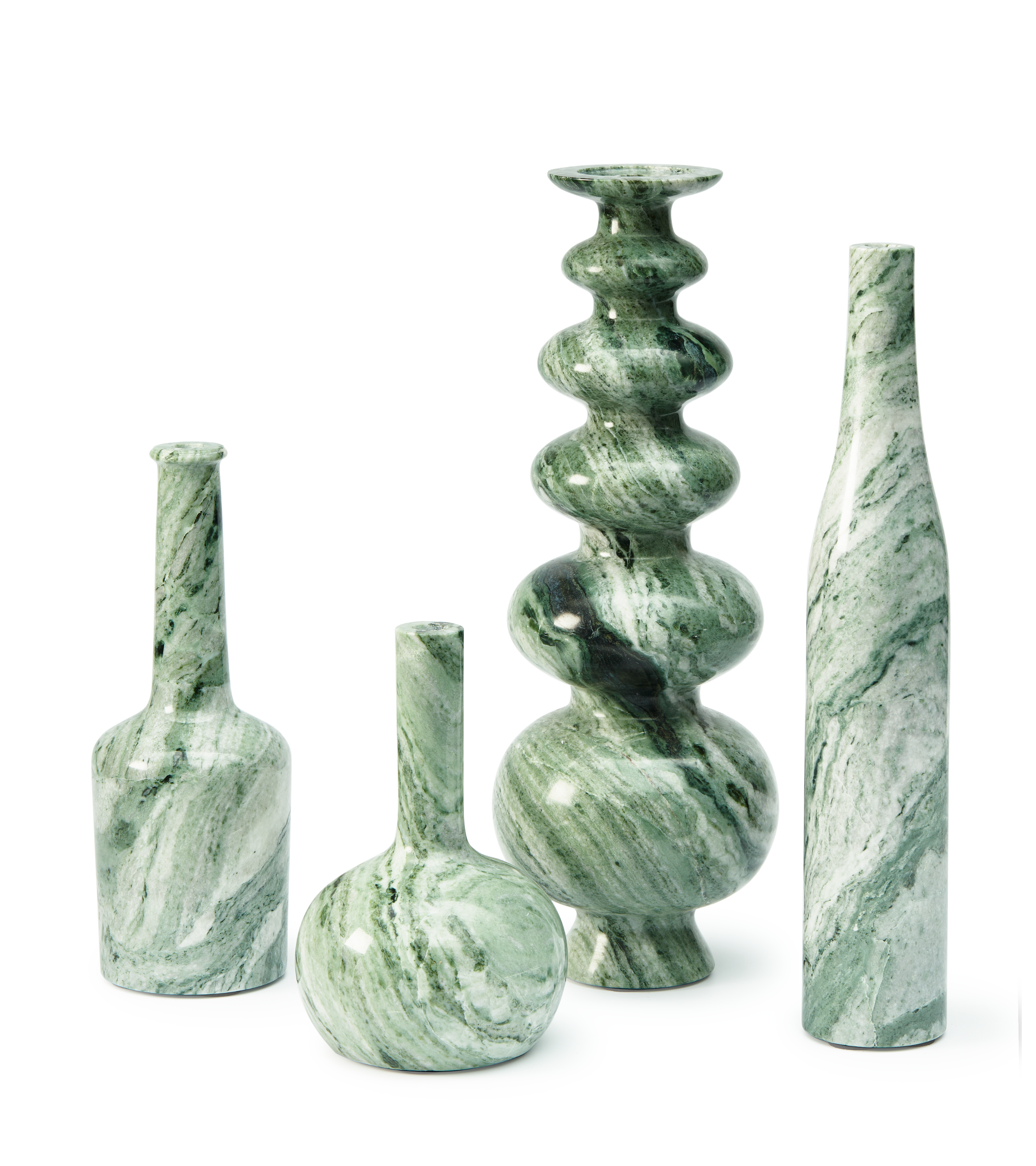 HERITAGE BOTTLE Kerzenständer dunkelgrüner Marmor