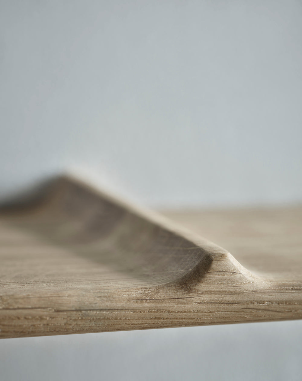 Wave shelf bleached oak wood