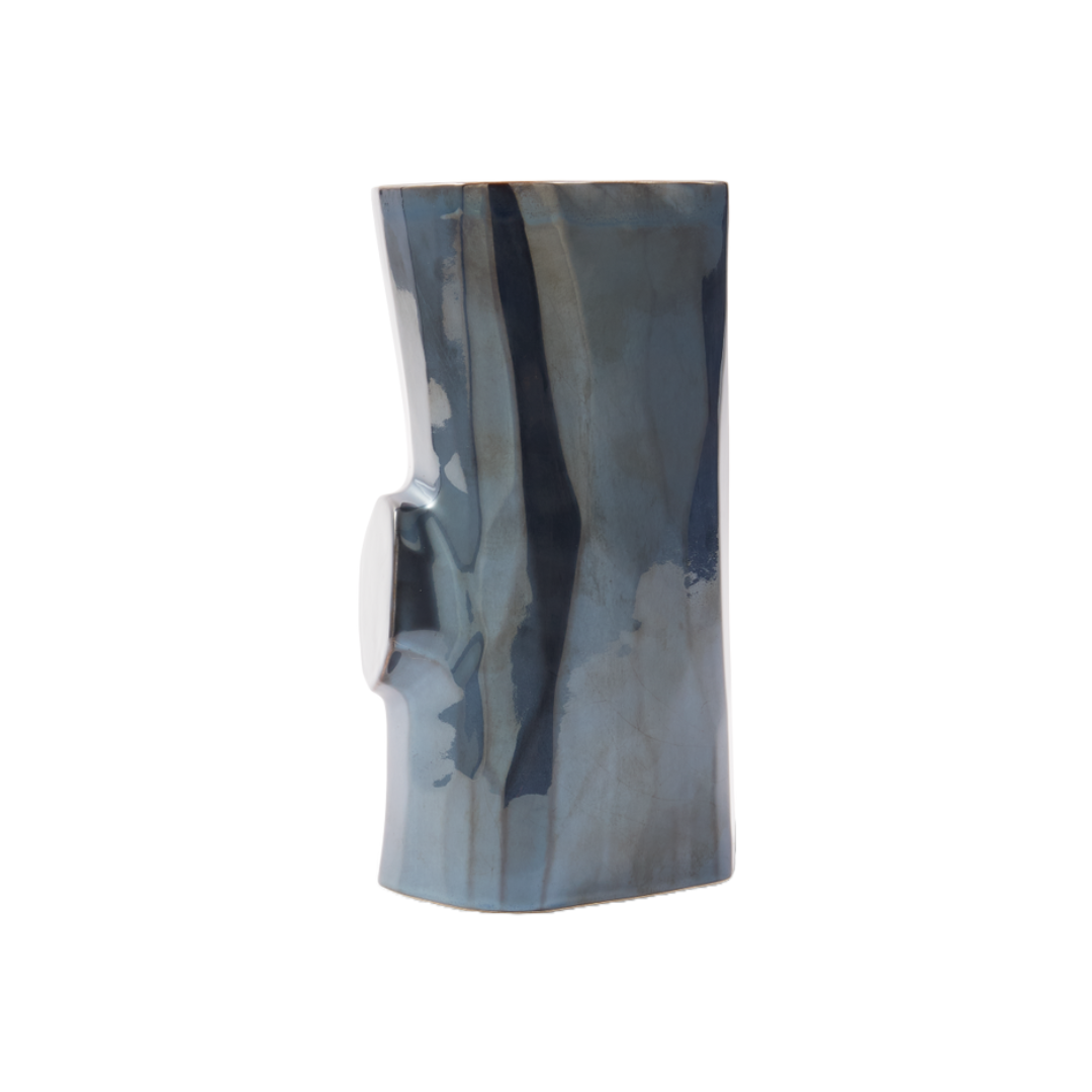 LOG Vase dunkelgrau