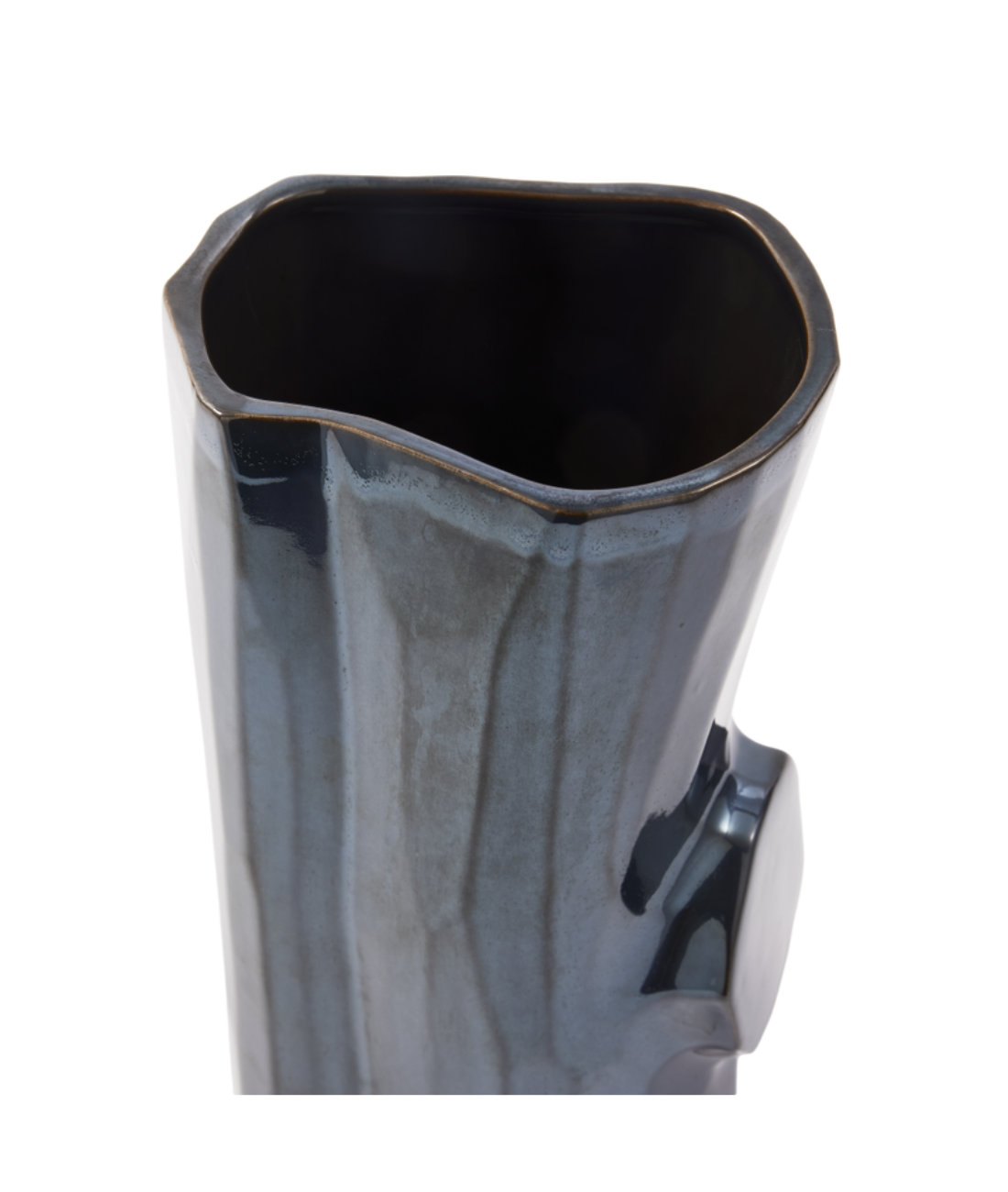 LOG Vase dunkelgrau