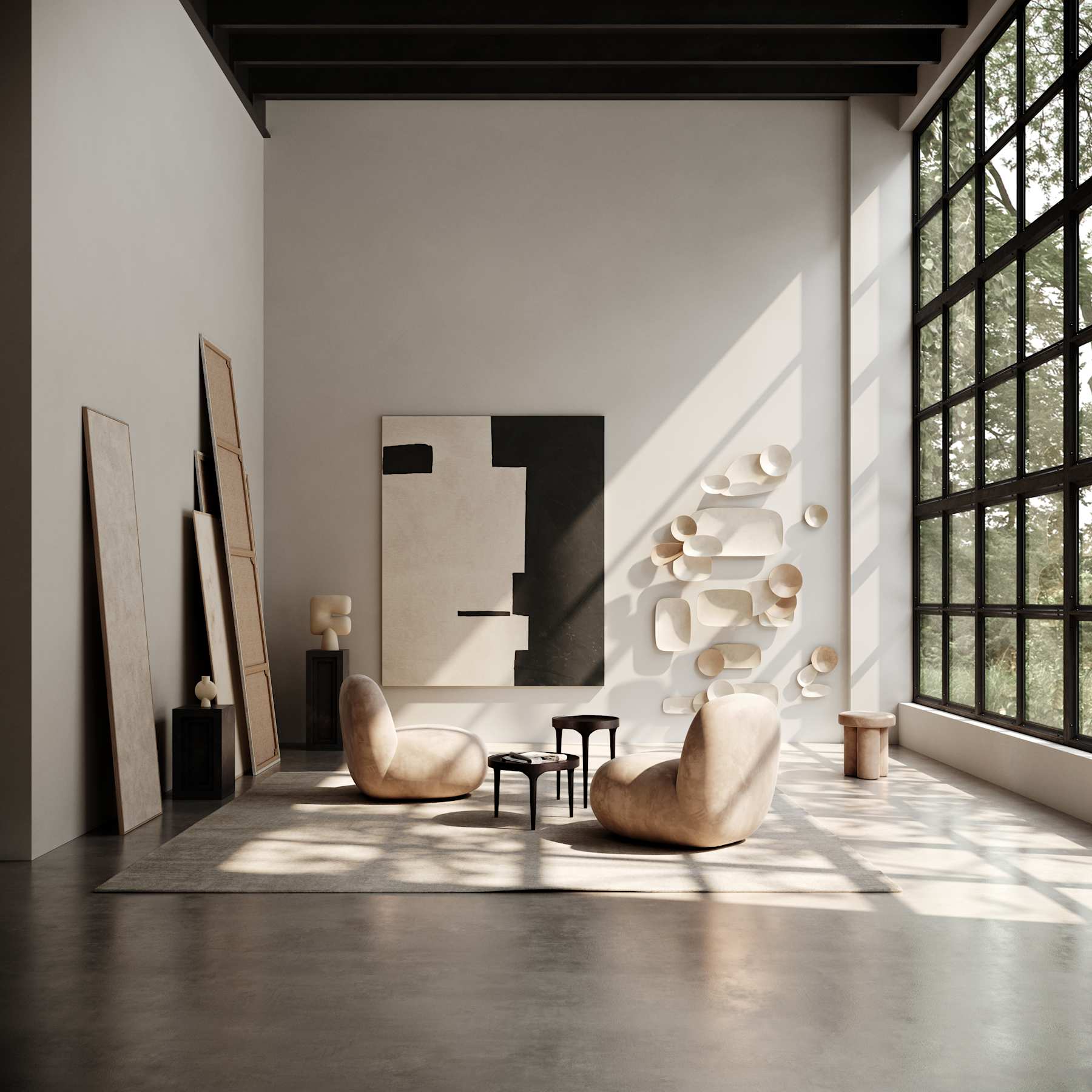 Armchair toe chair flat leather nubuk [klaudia]