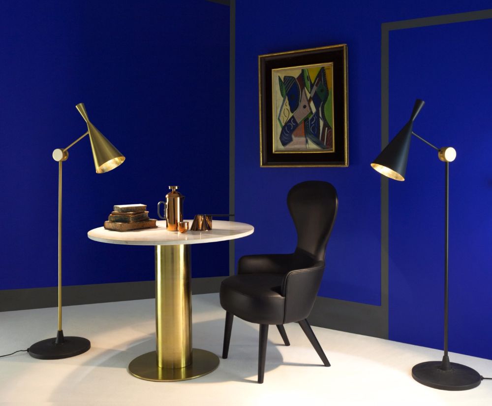 Beat black floor lamp with copper [coming soon]