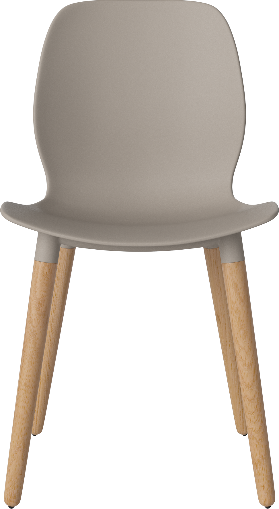 Seed gray chair with an oak base