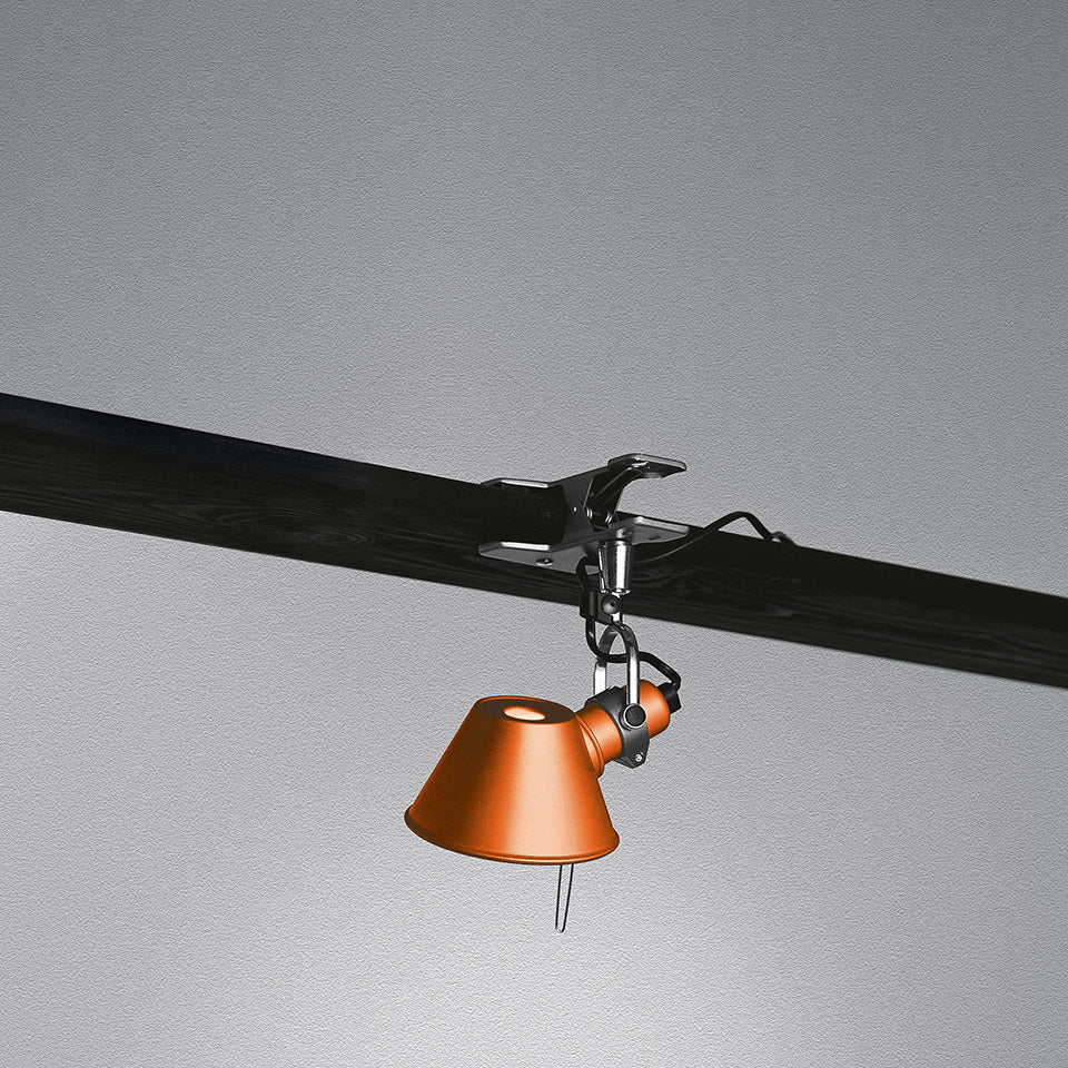 TOLOMEO PINZA MICRO Clip Lamp Orange
