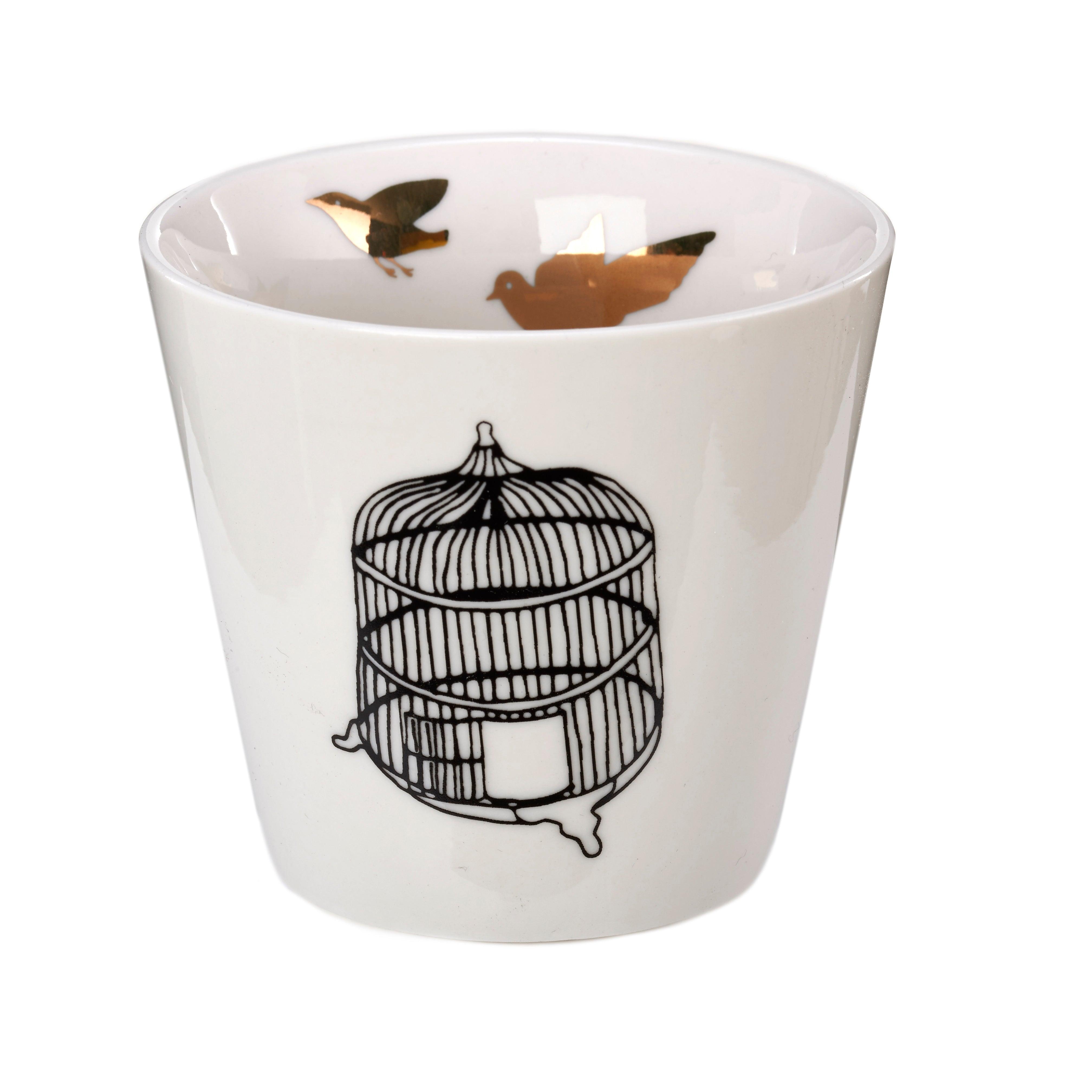 Zestaw kubków FREEDOM BIRDS biała porcelana Pols Potten    Eye on Design