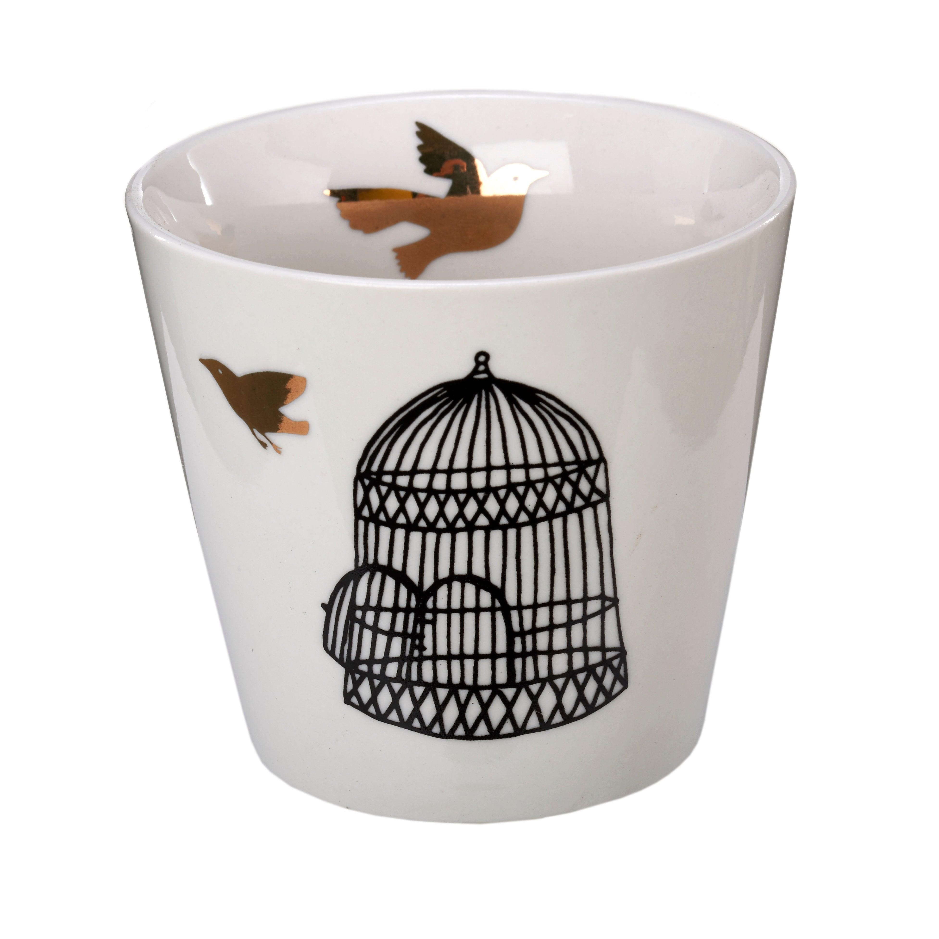 Zestaw kubków FREEDOM BIRDS biała porcelana Pols Potten    Eye on Design