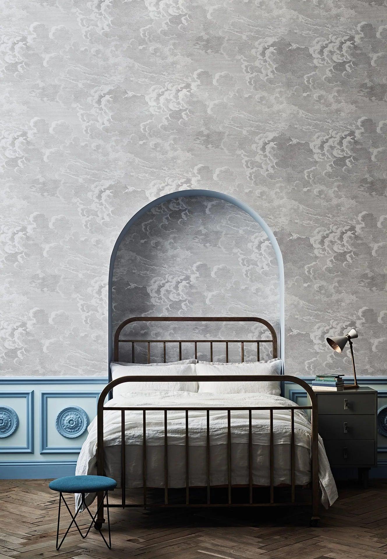 Wallpaper set with a landscape of sky and clouds FORNASETTI - Metallic gold Nuvolette