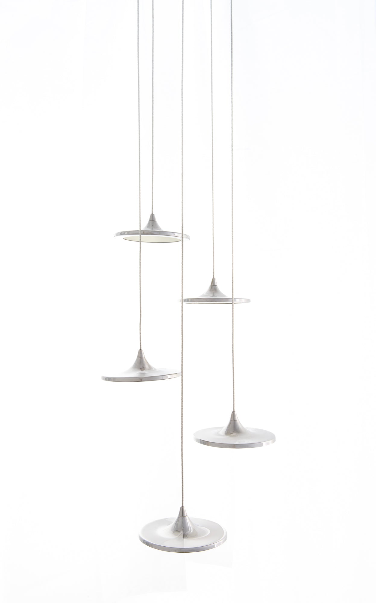 Pendelleuchten-Set LUNA inox