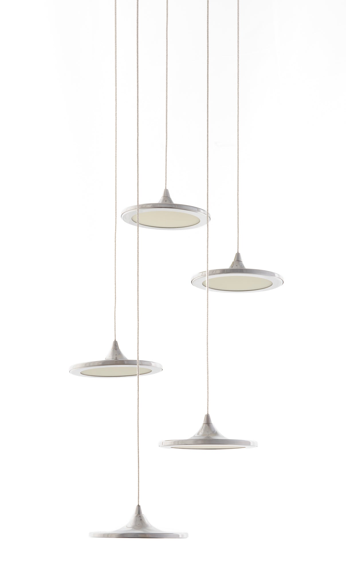 Pendelleuchten-Set LUNA inox