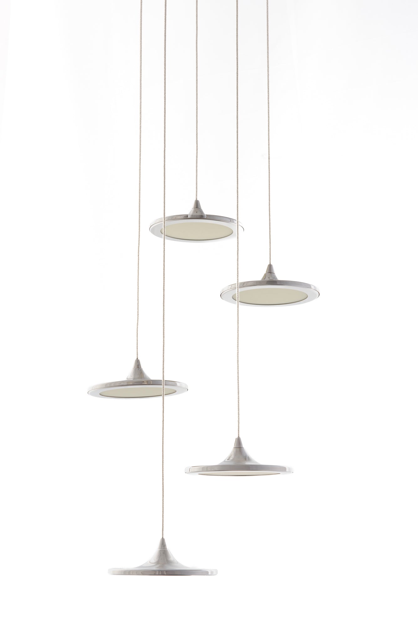 Pendelleuchten-Set LUNA inox