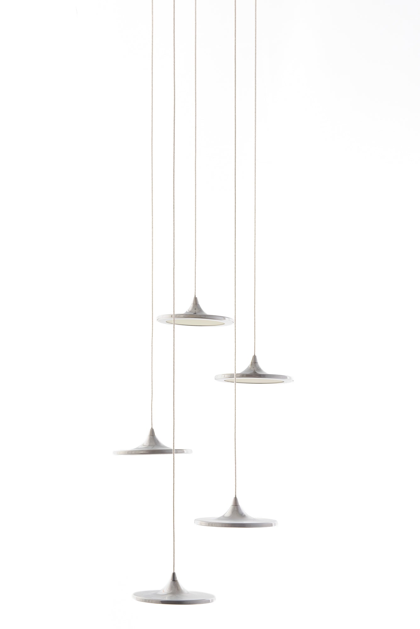 Pendelleuchten-Set LUNA inox