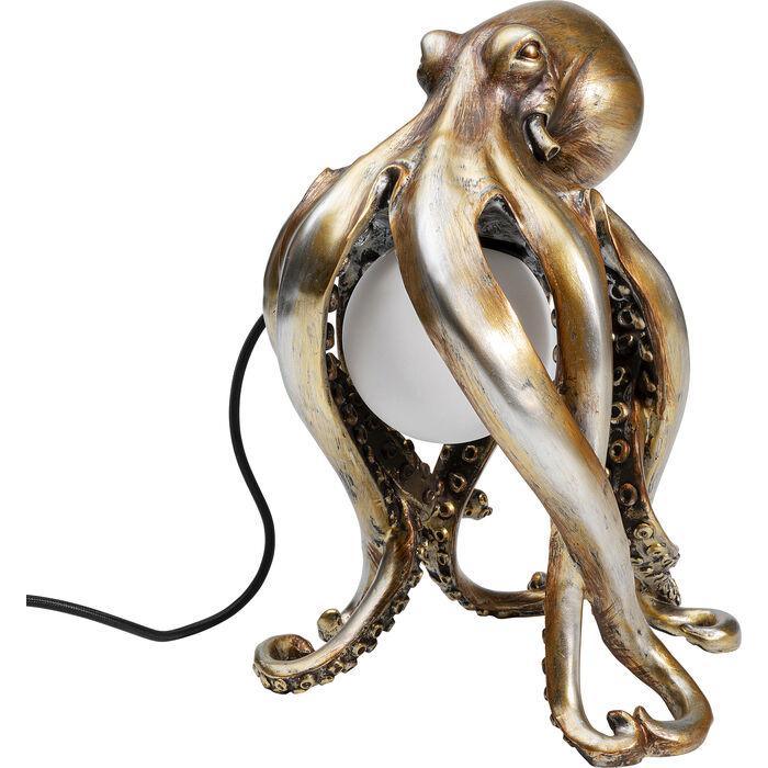 Lampa stołowa złota w kształcie ośmiornicy Kare Design    Eye on Design