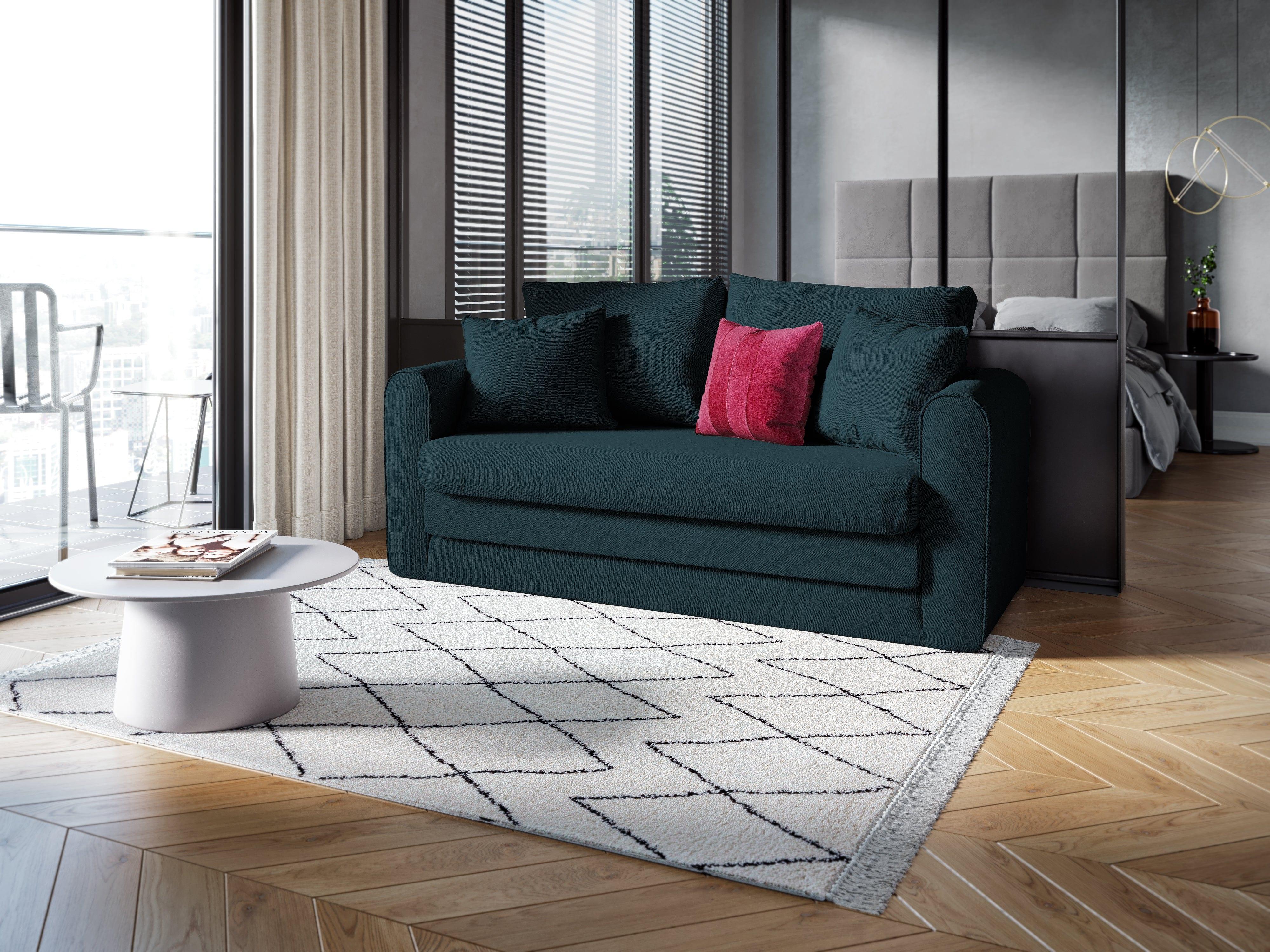 Sofa 2-osobowa z funkcją spania LIDO petrol Micadoni    Eye on Design