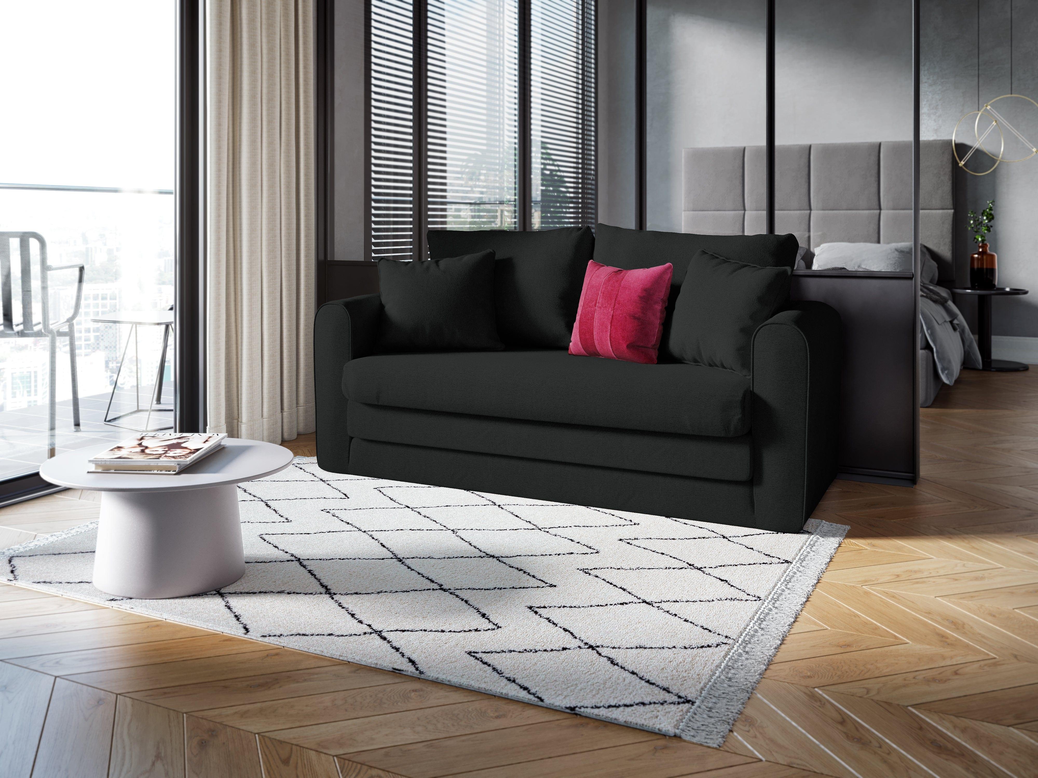 Sofa 2-osobowa z funkcją spania LIDO ciemnoszary Micadoni    Eye on Design