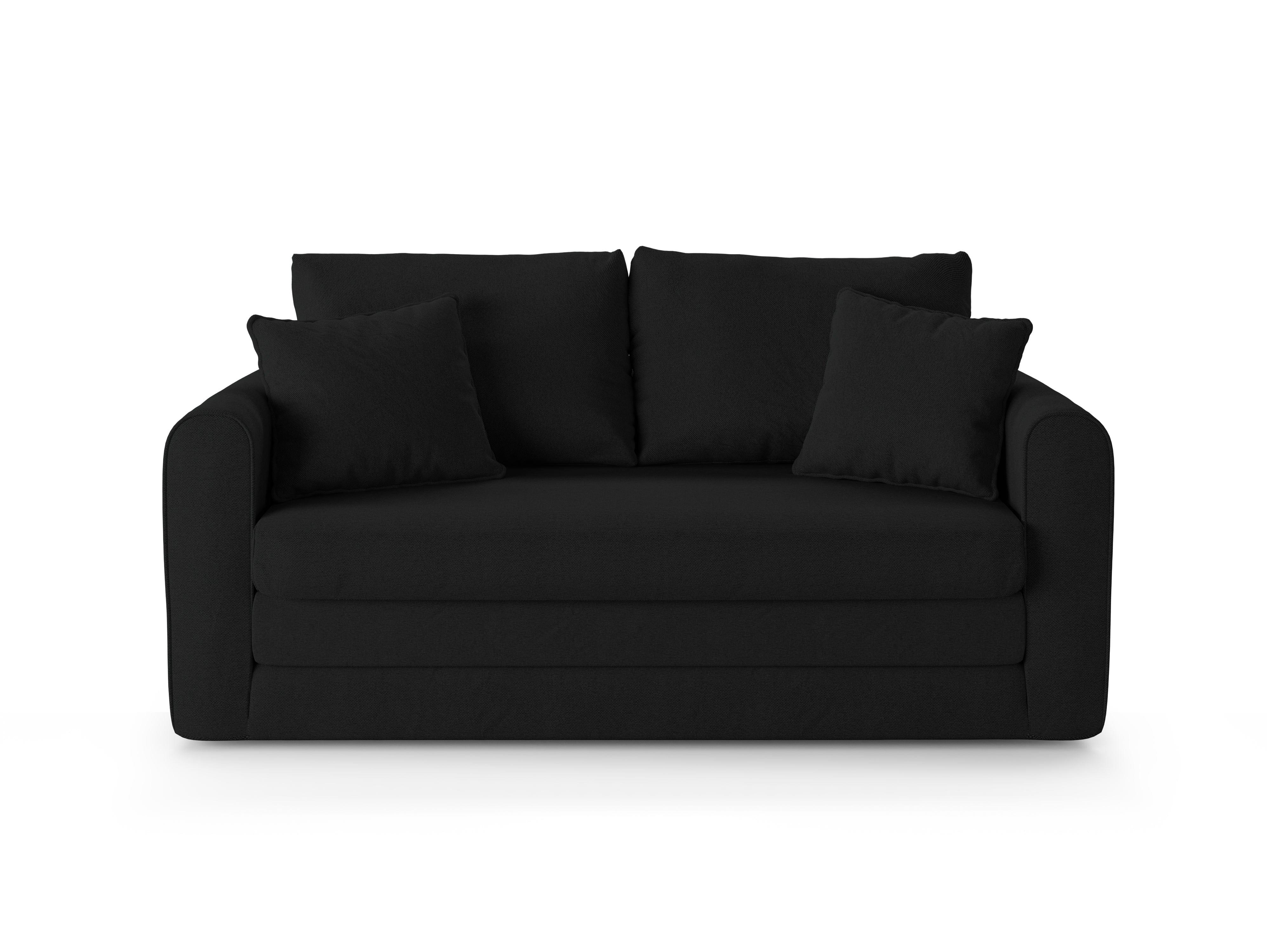 Sofa 2-osobowa z funkcją spania LIDO czarny Micadoni    Eye on Design