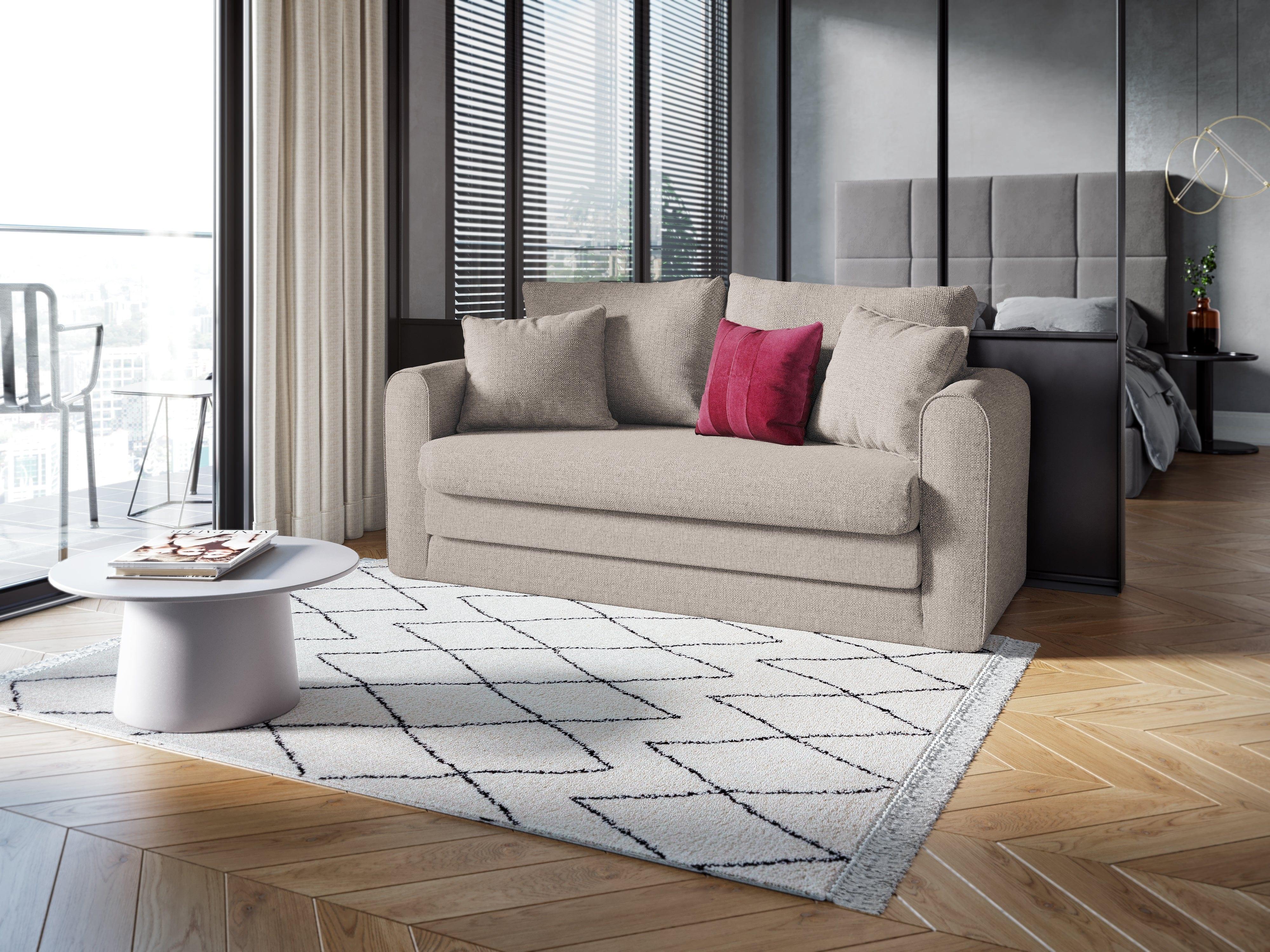 Sofa 2-osobowa z funkcją spania LIDO jasnoszary Micadoni    Eye on Design