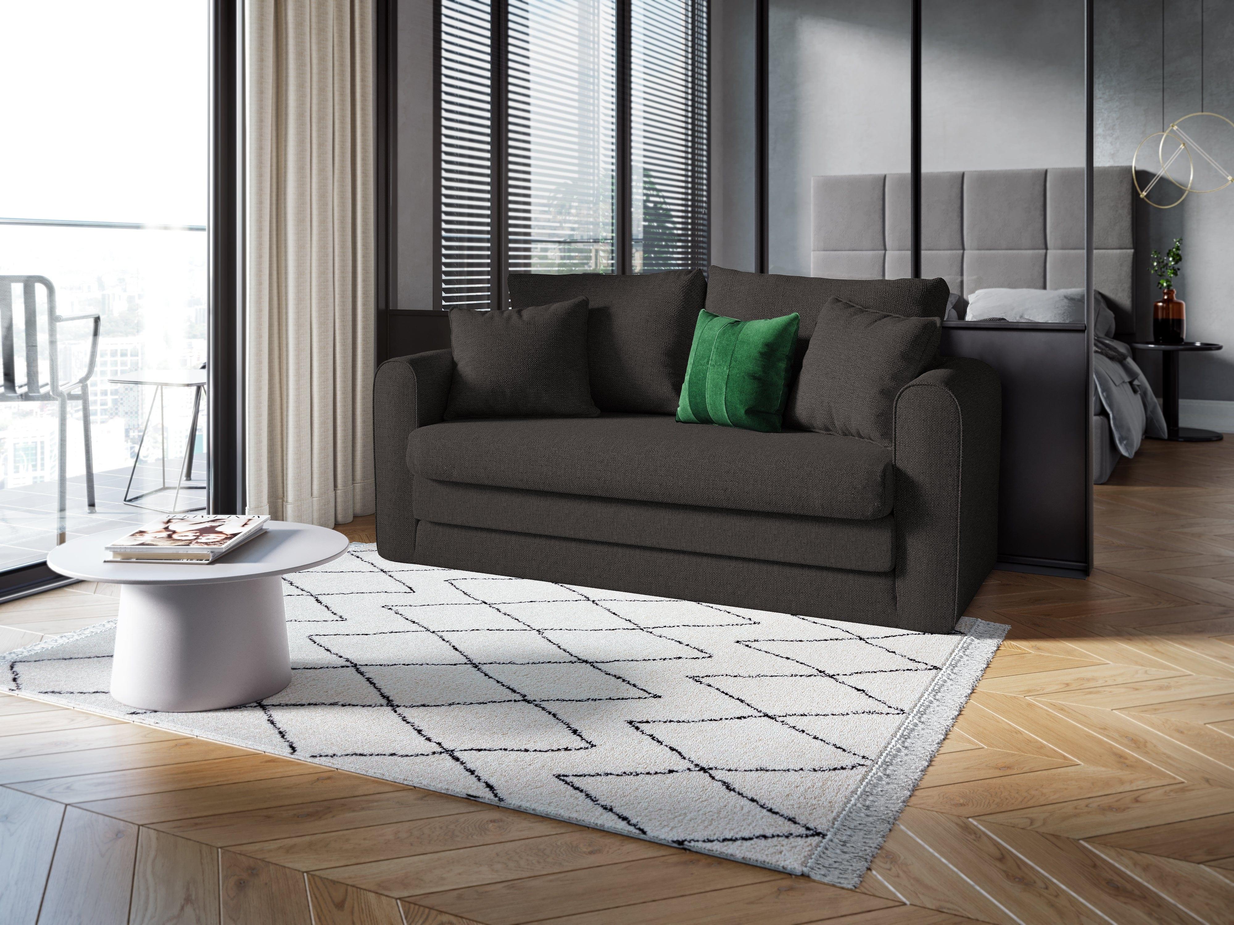Sofa 2-osobowa z funkcją spania LIDO grafitowy Micadoni    Eye on Design