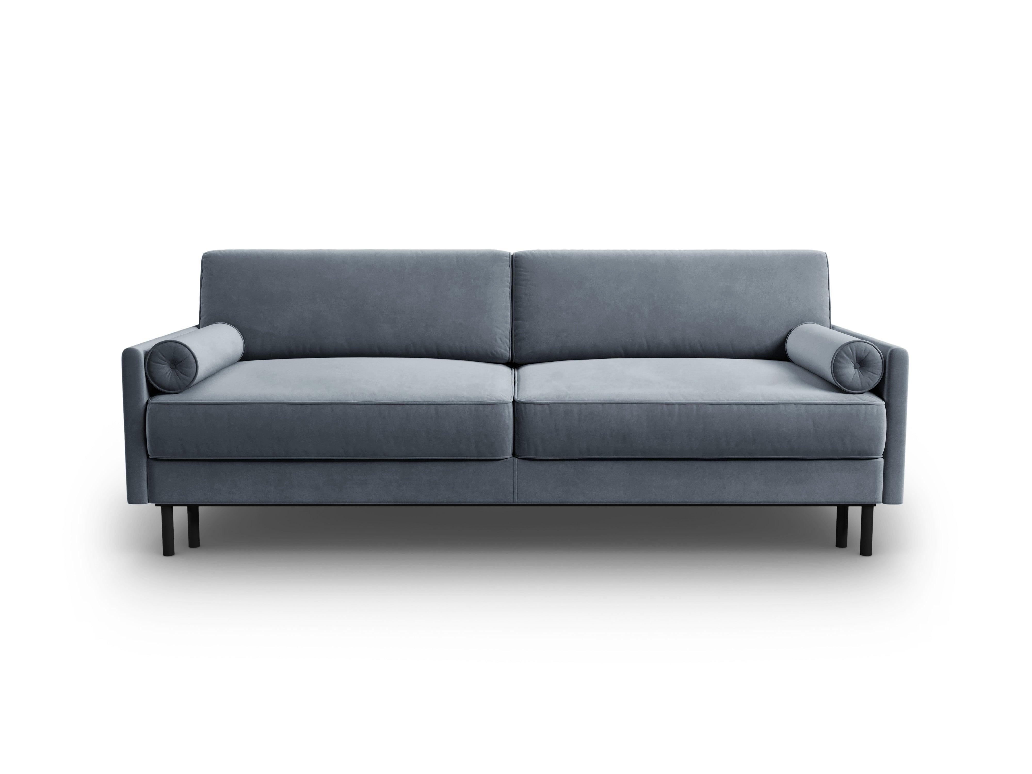 Sofa aksamitna z funkcją spania SCOTT jasnoniebieski Micadoni    Eye on Design