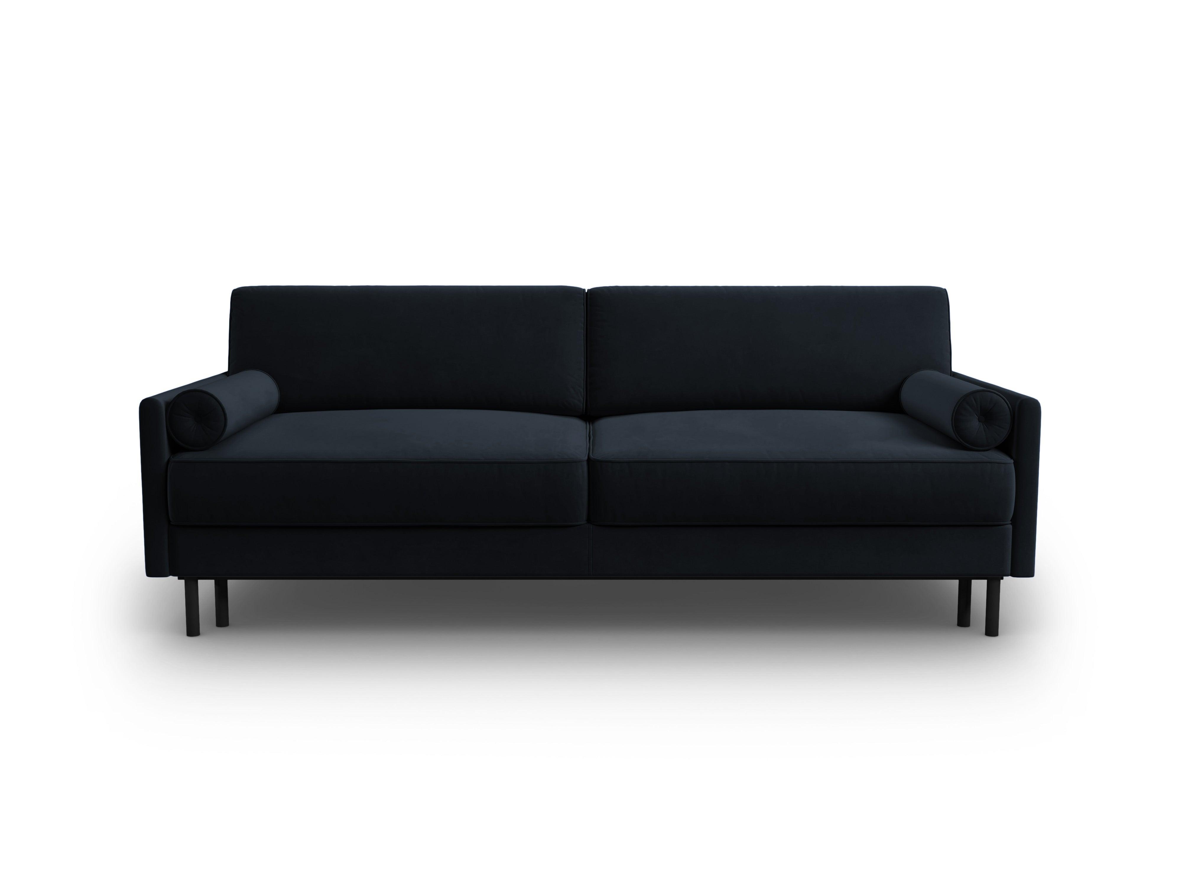 Sofa aksamitna z funkcją spania SCOTT ciemnoniebieski Micadoni    Eye on Design