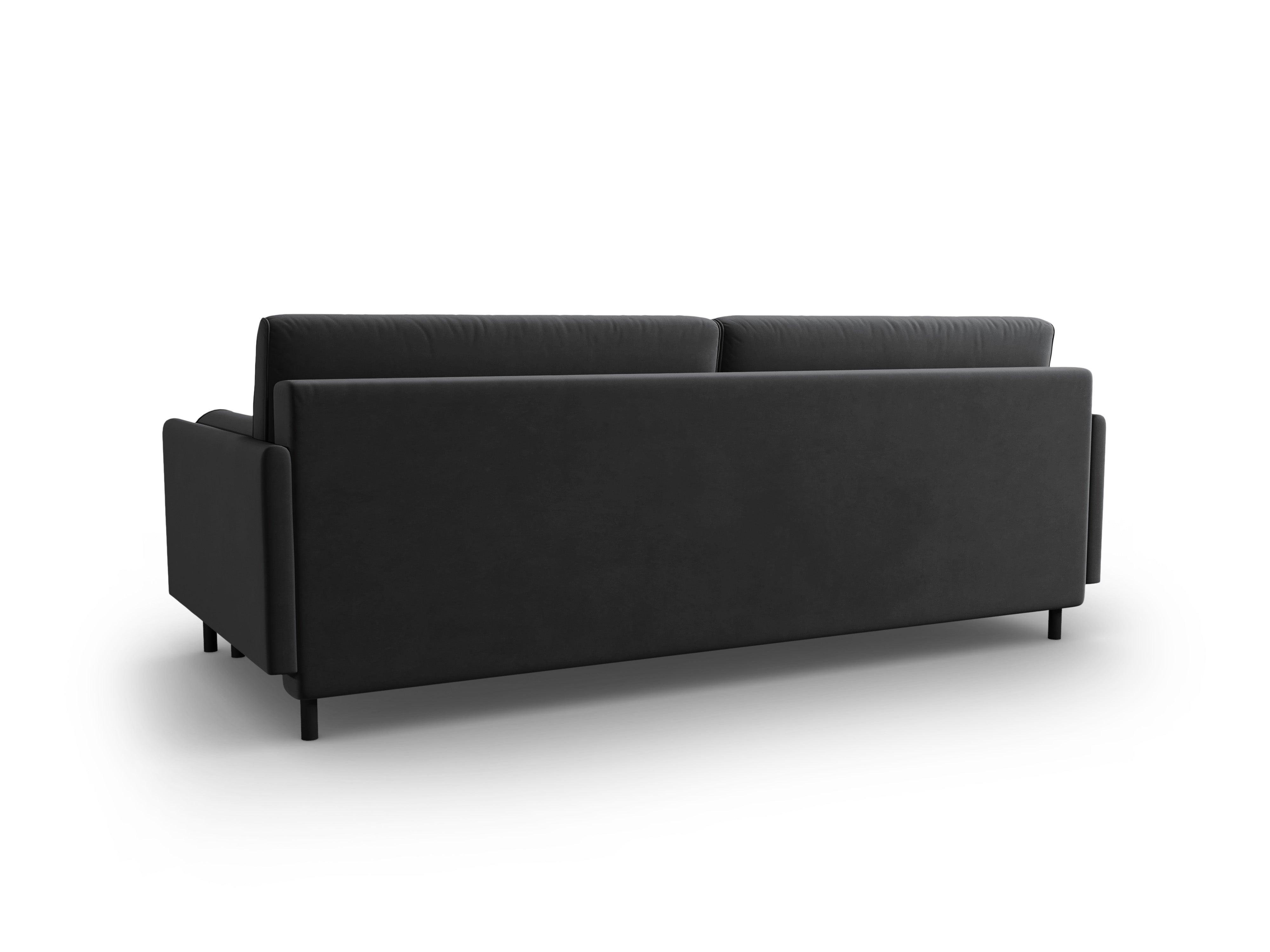Sofa aksamitna z funkcją spania SCOTT ciemnoszary Micadoni    Eye on Design