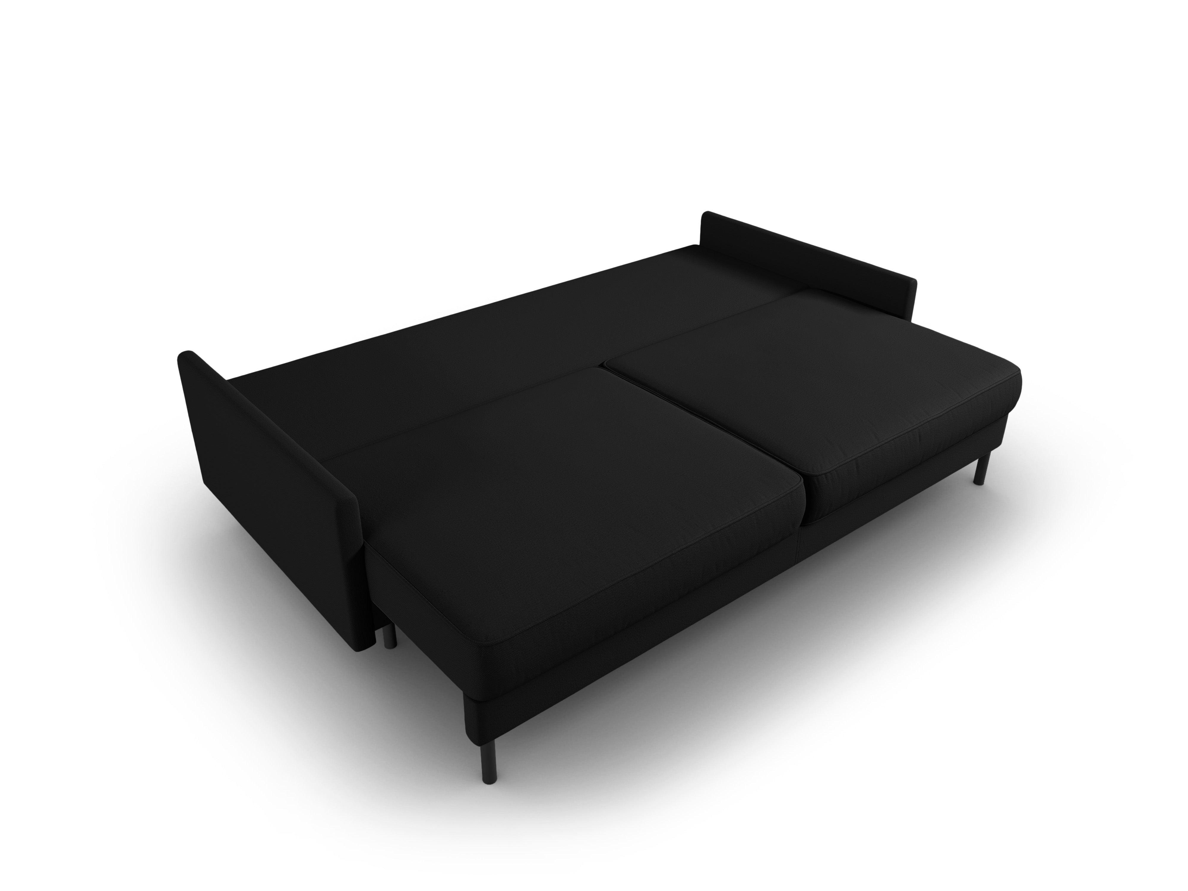 Sofa z funkcją spania SCOTT czarny Micadoni    Eye on Design