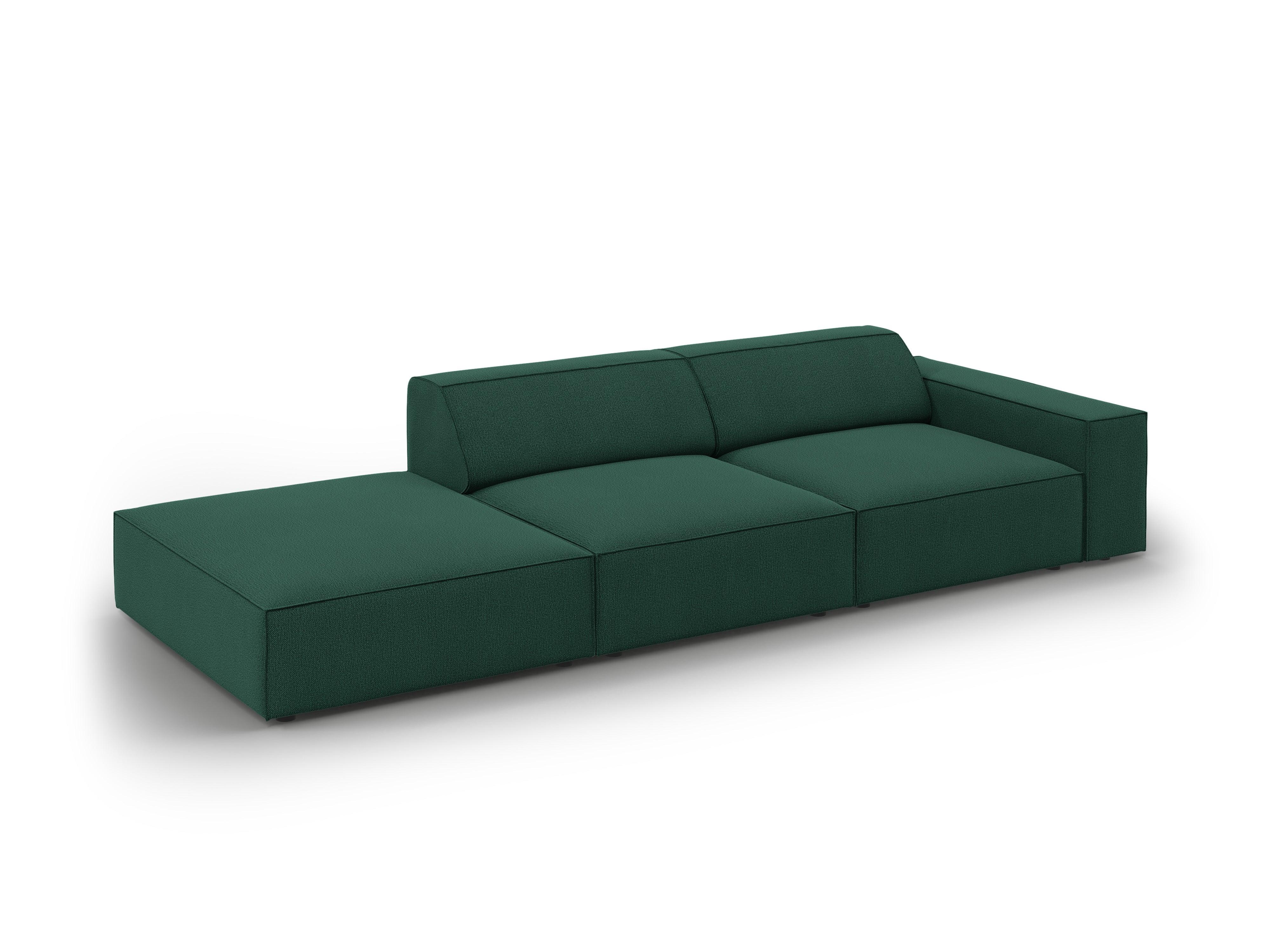 Sofa lewostronna 3-osobowa JODIE zielony Micadoni    Eye on Design