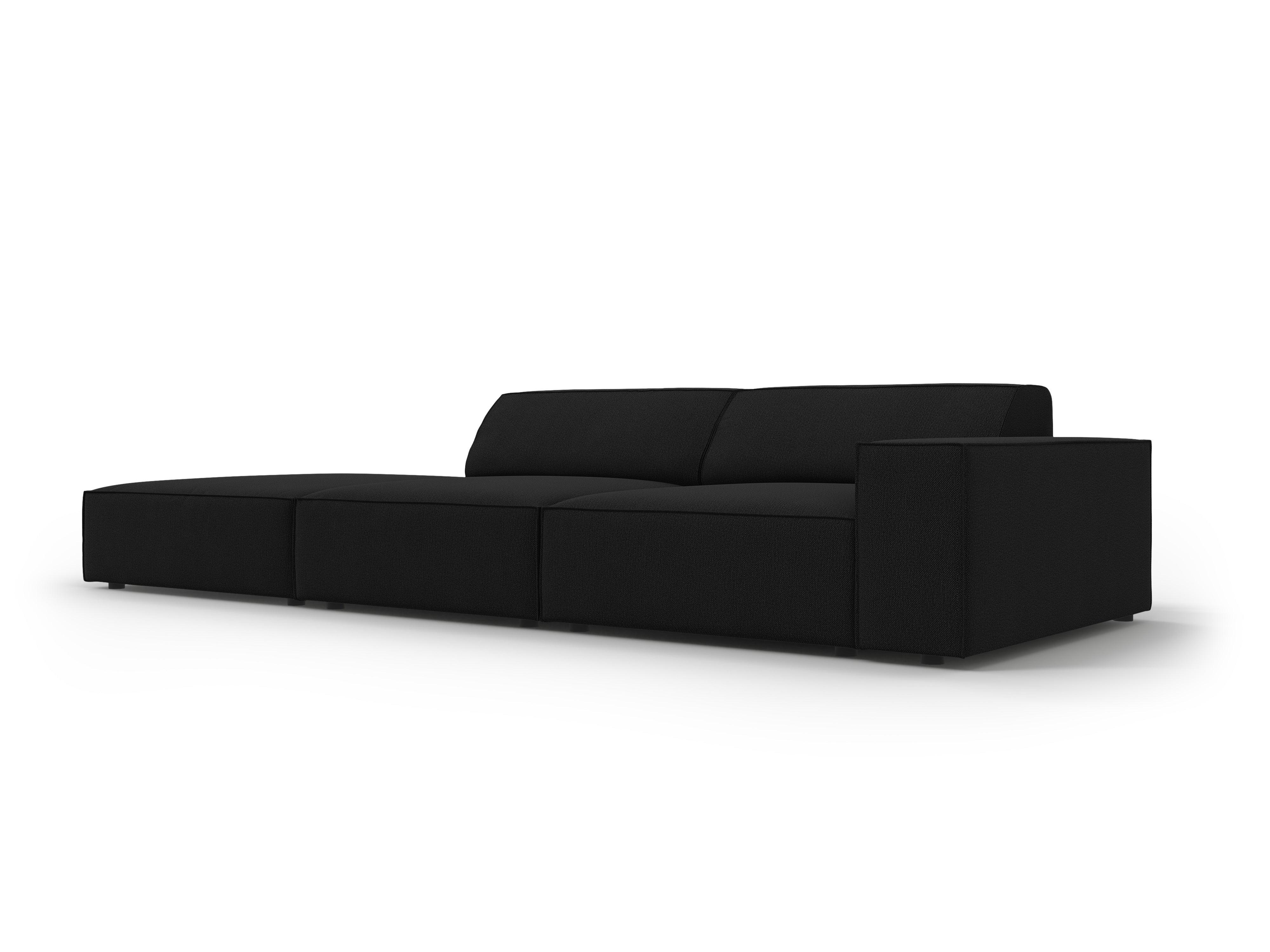 Sofa lewostronna 3-osobowa JODIE czarny Micadoni    Eye on Design