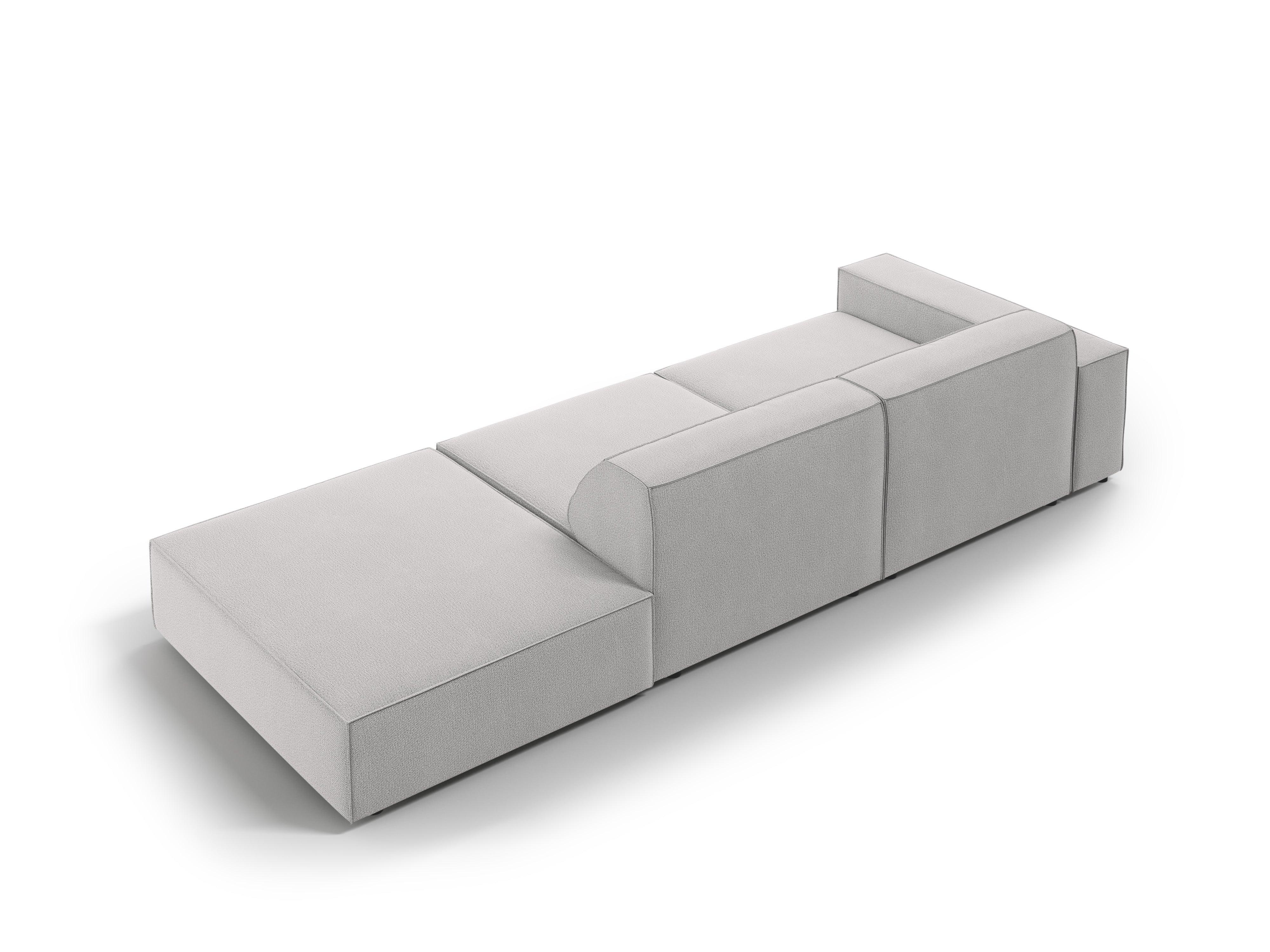 Sofa prawostronna 3-osobowa JODIE jasnoszary Micadoni    Eye on Design