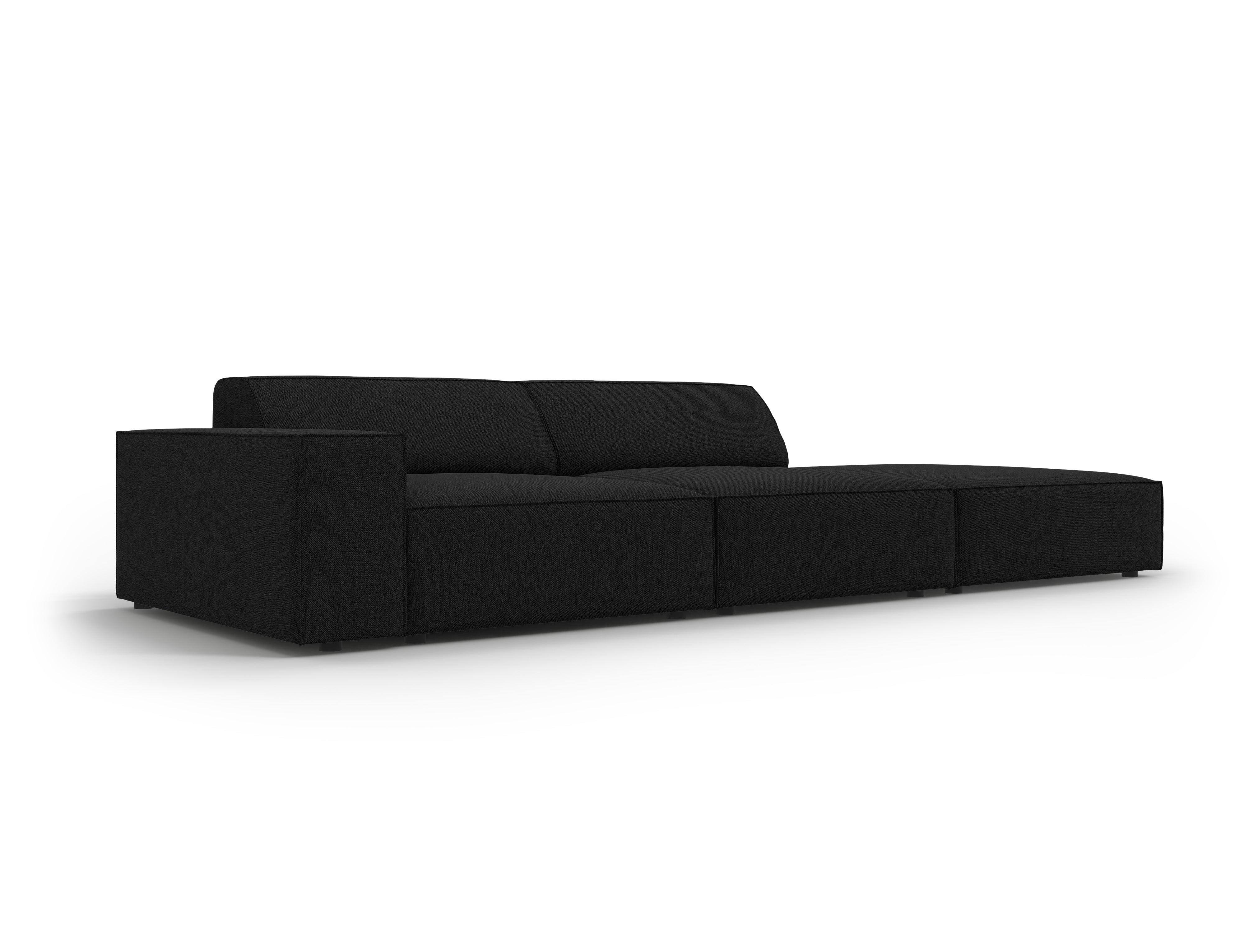 Sofa prawostronna 3-osobowa JODIE czarny Micadoni    Eye on Design