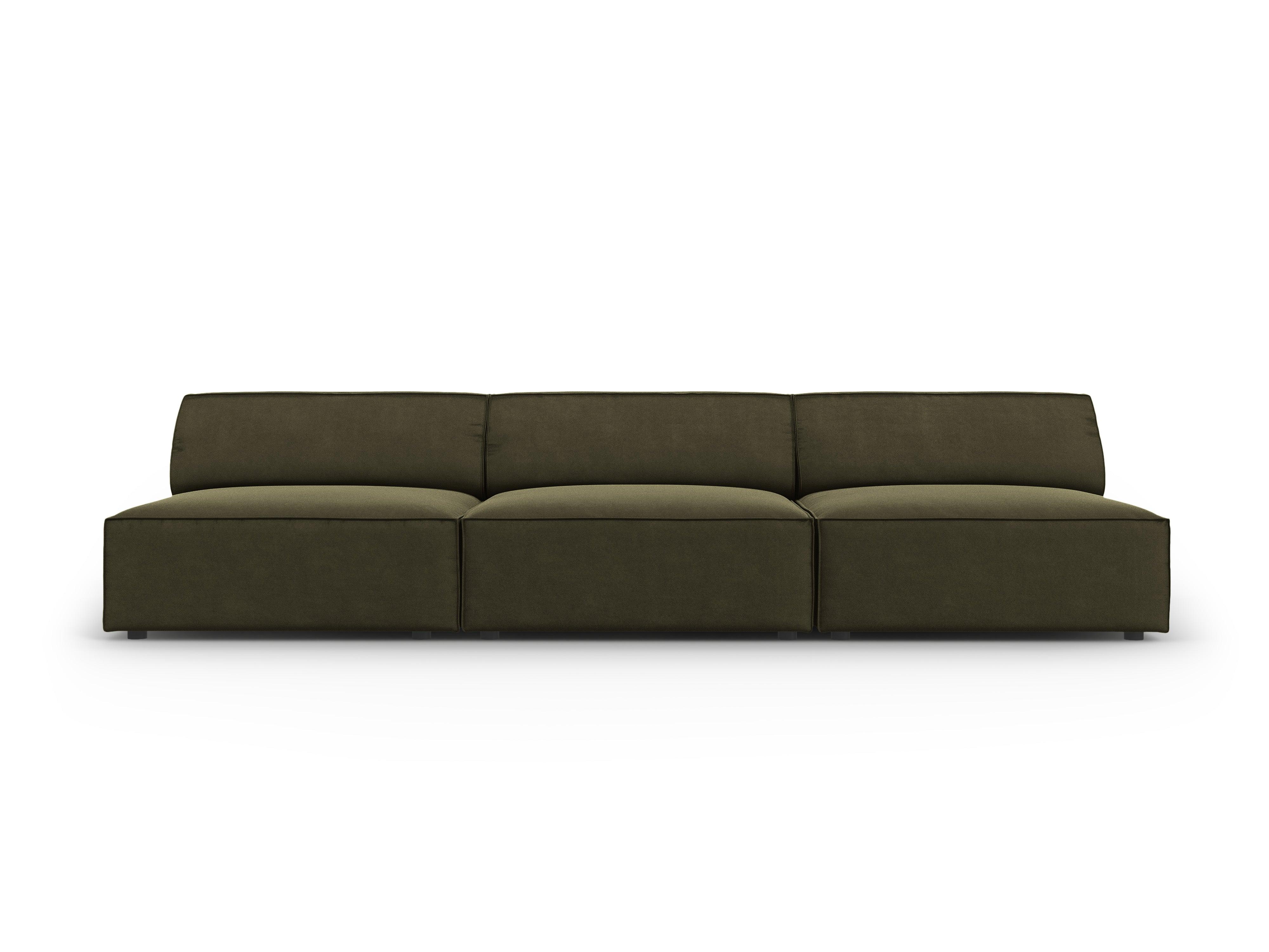 Sofa aksamitna 3-osobowa otwarta JODIE zielony Micadoni    Eye on Design