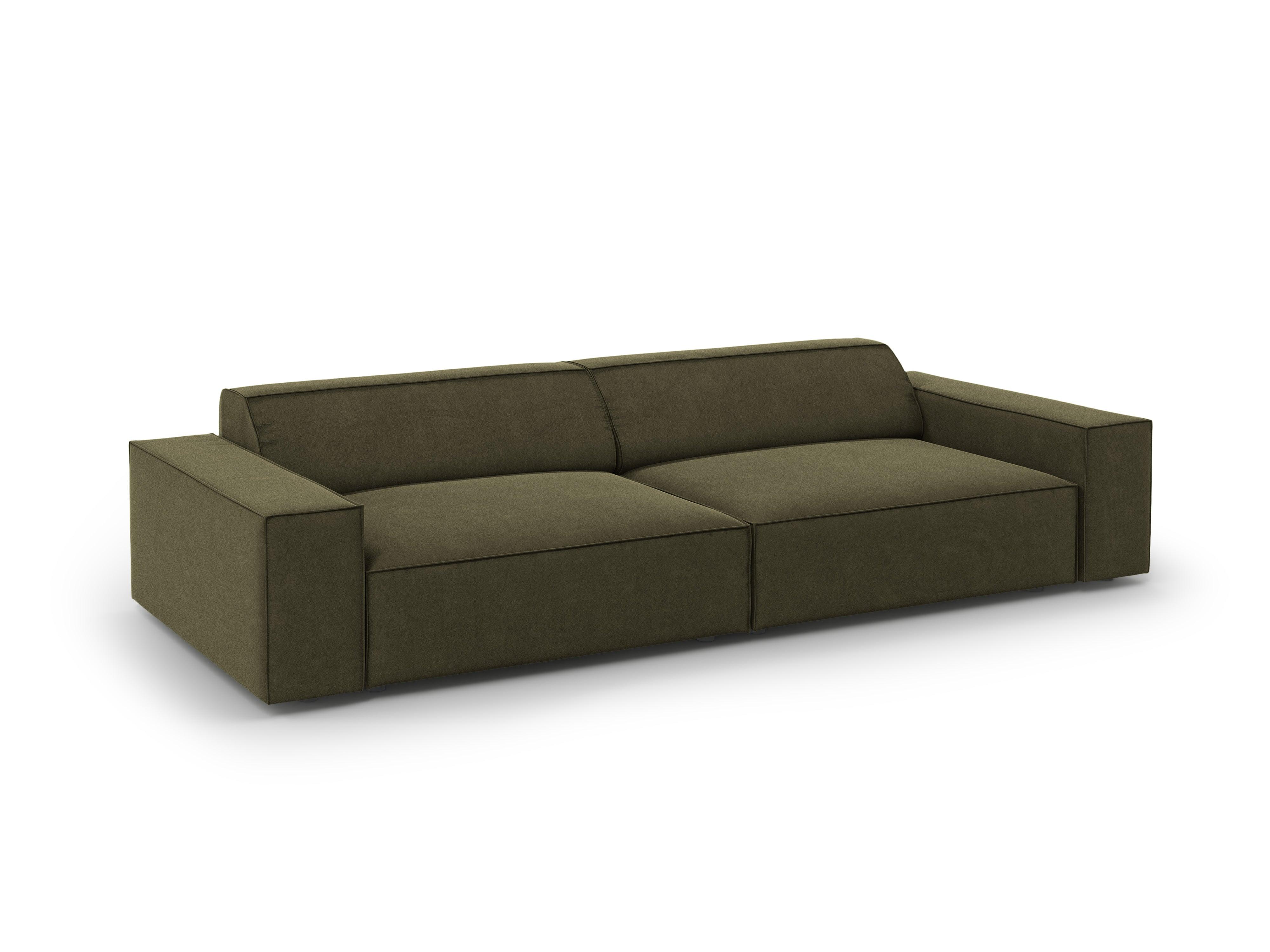 Sofa aksamitna 3-osobowa JODIE zielony Micadoni    Eye on Design