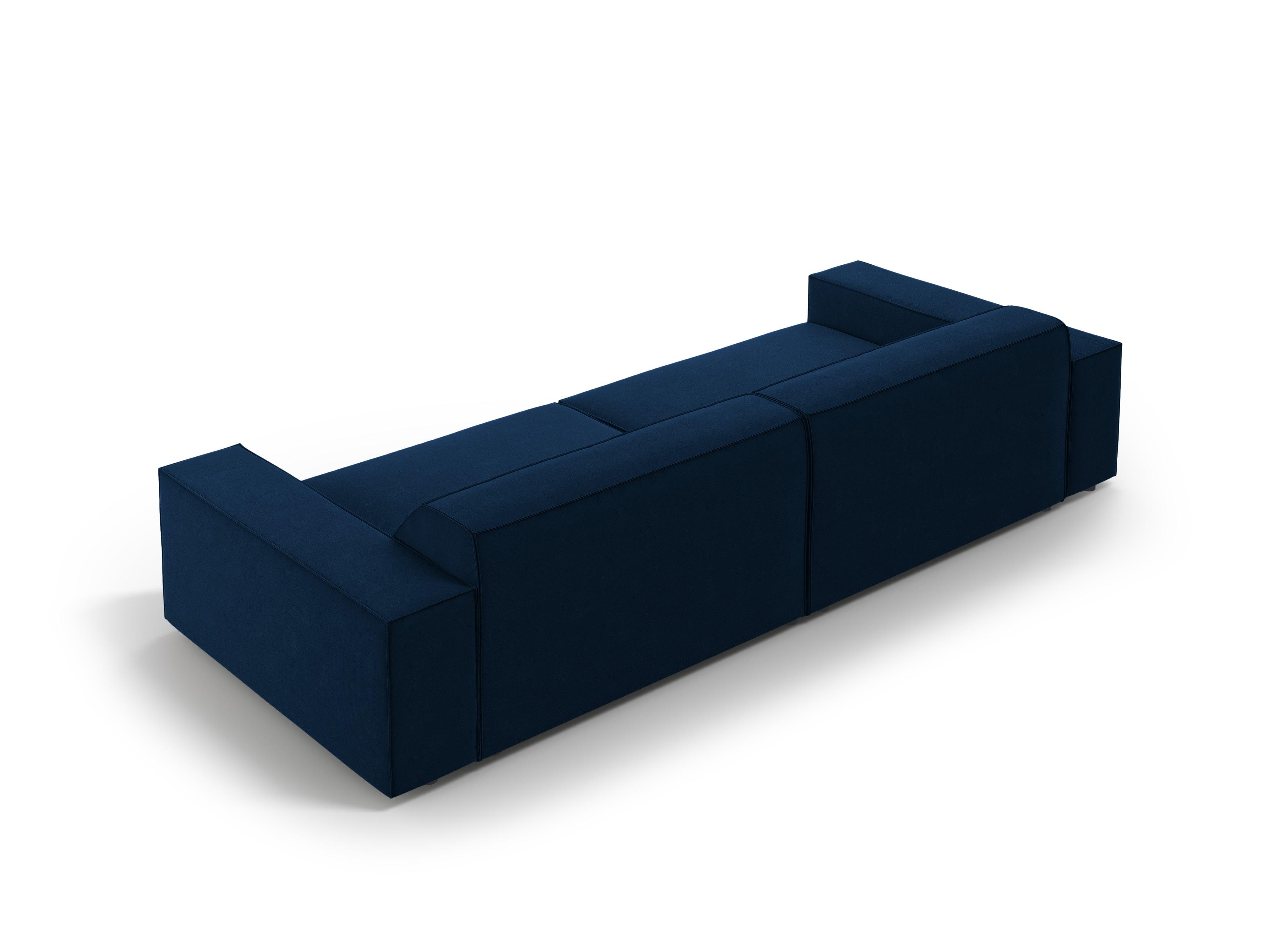 Sofa aksamitna 3-osobowa JODIE granat królewski Micadoni    Eye on Design