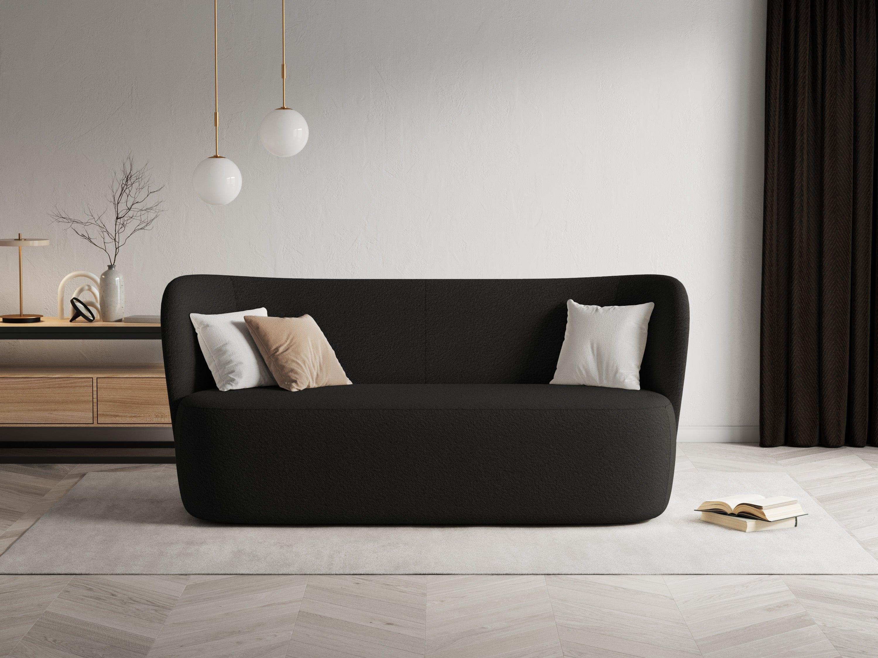Sofa 3-osobowa SAAMIT boucle czarny Micadoni    Eye on Design
