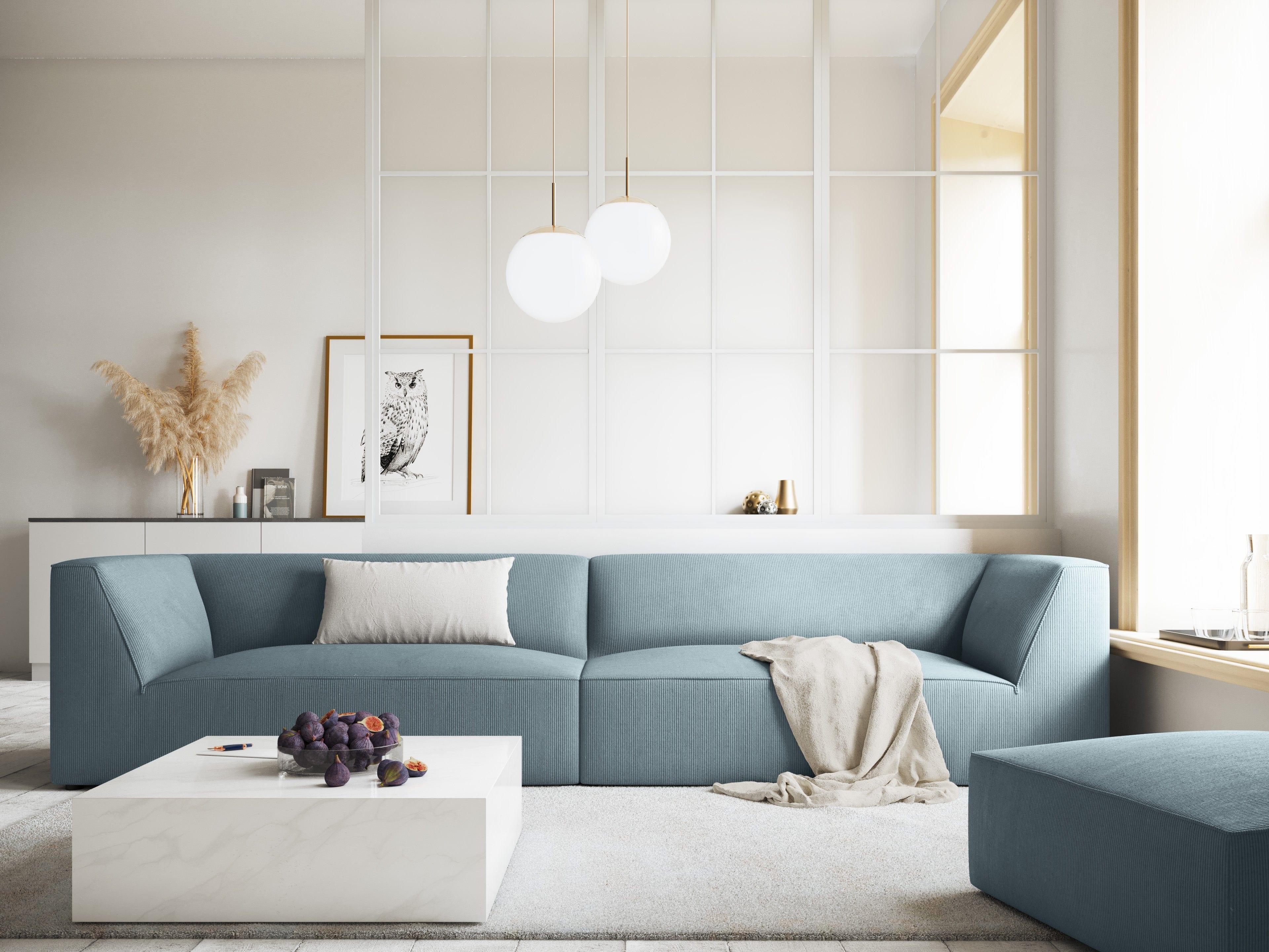 Sofa sztruksowa RUBY jasnoniebieski Micadoni    Eye on Design