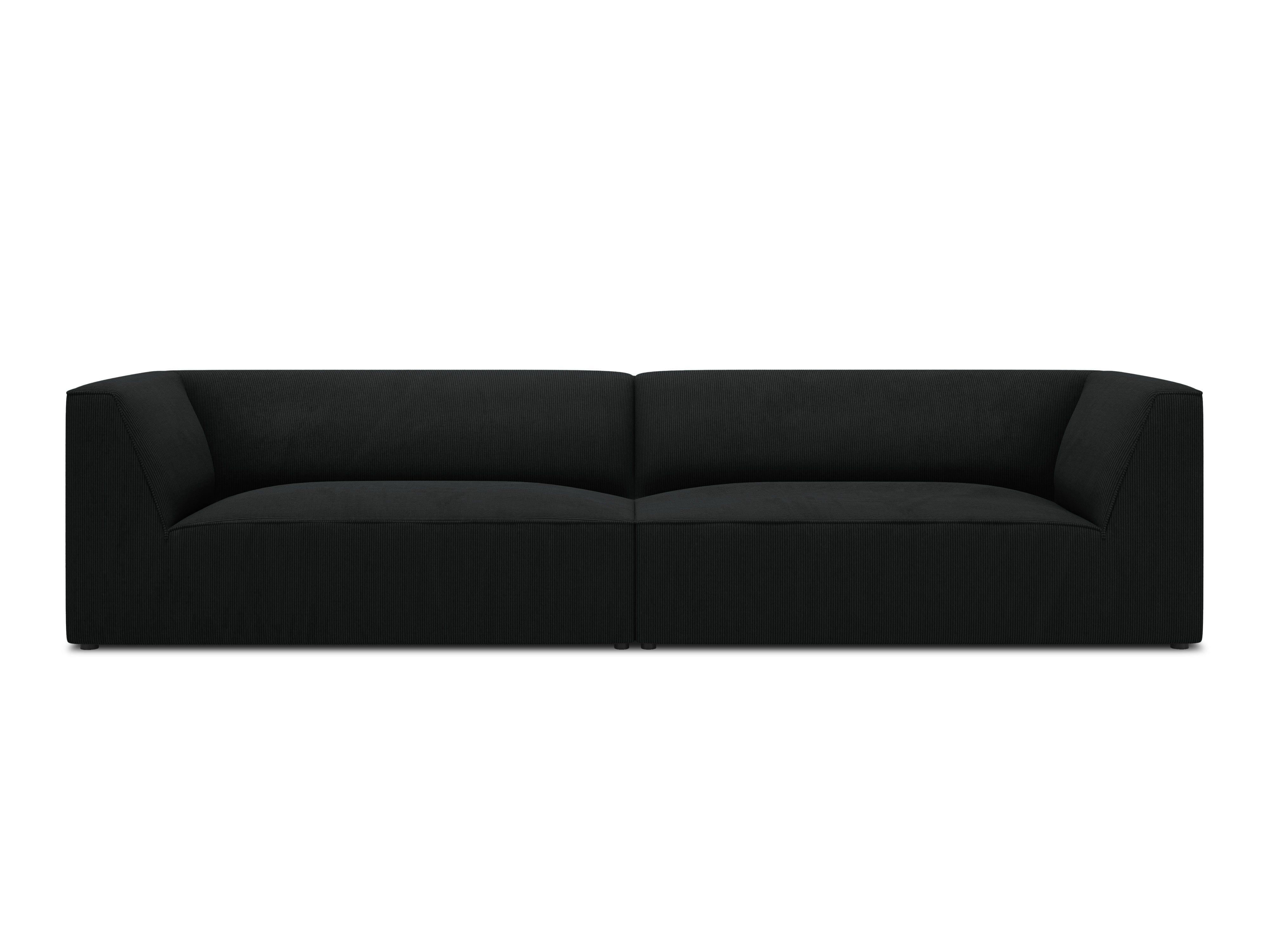 Sofa sztruksowa RUBY czarny Micadoni    Eye on Design