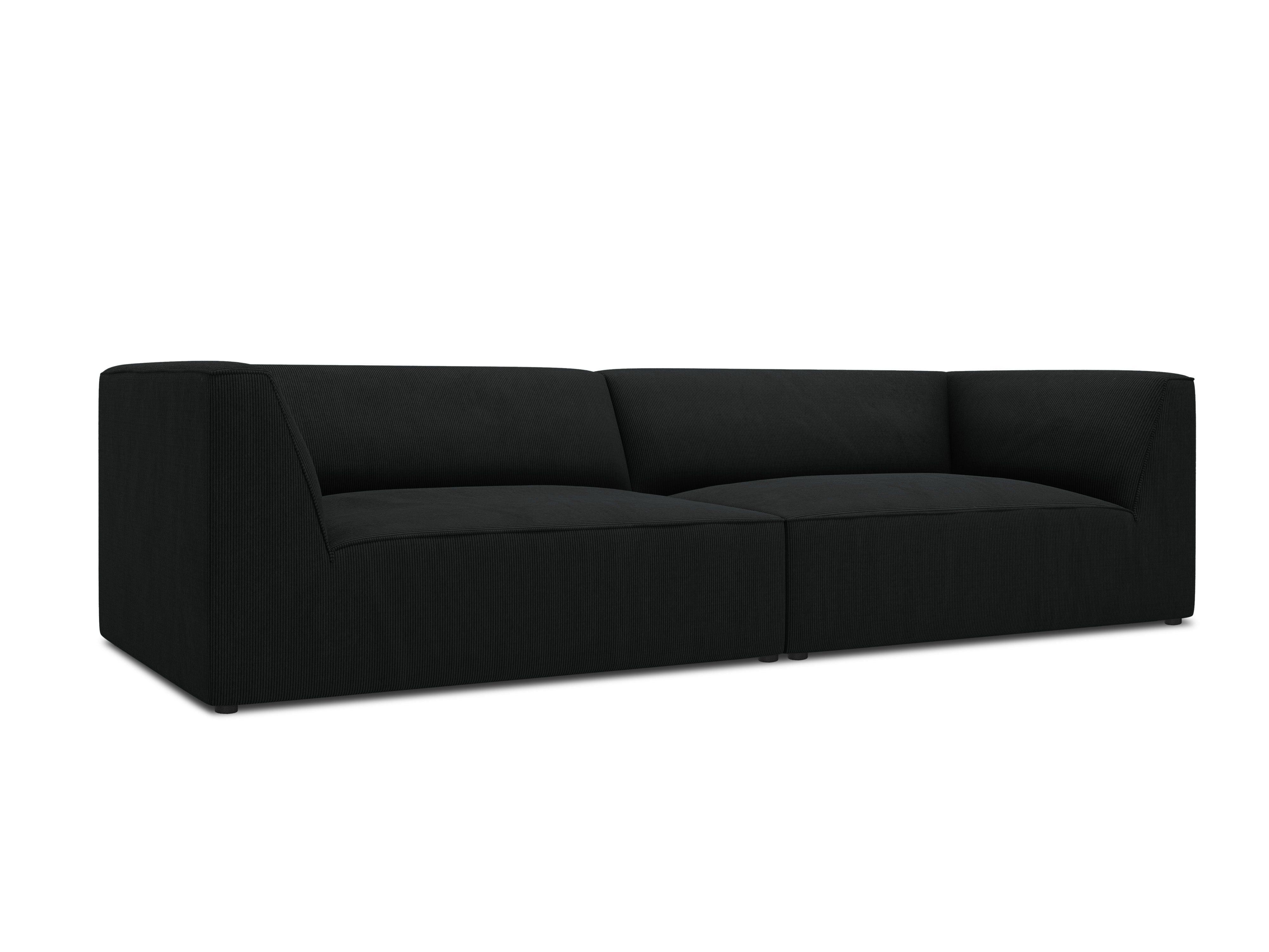 Sofa sztruksowa RUBY czarny Micadoni    Eye on Design