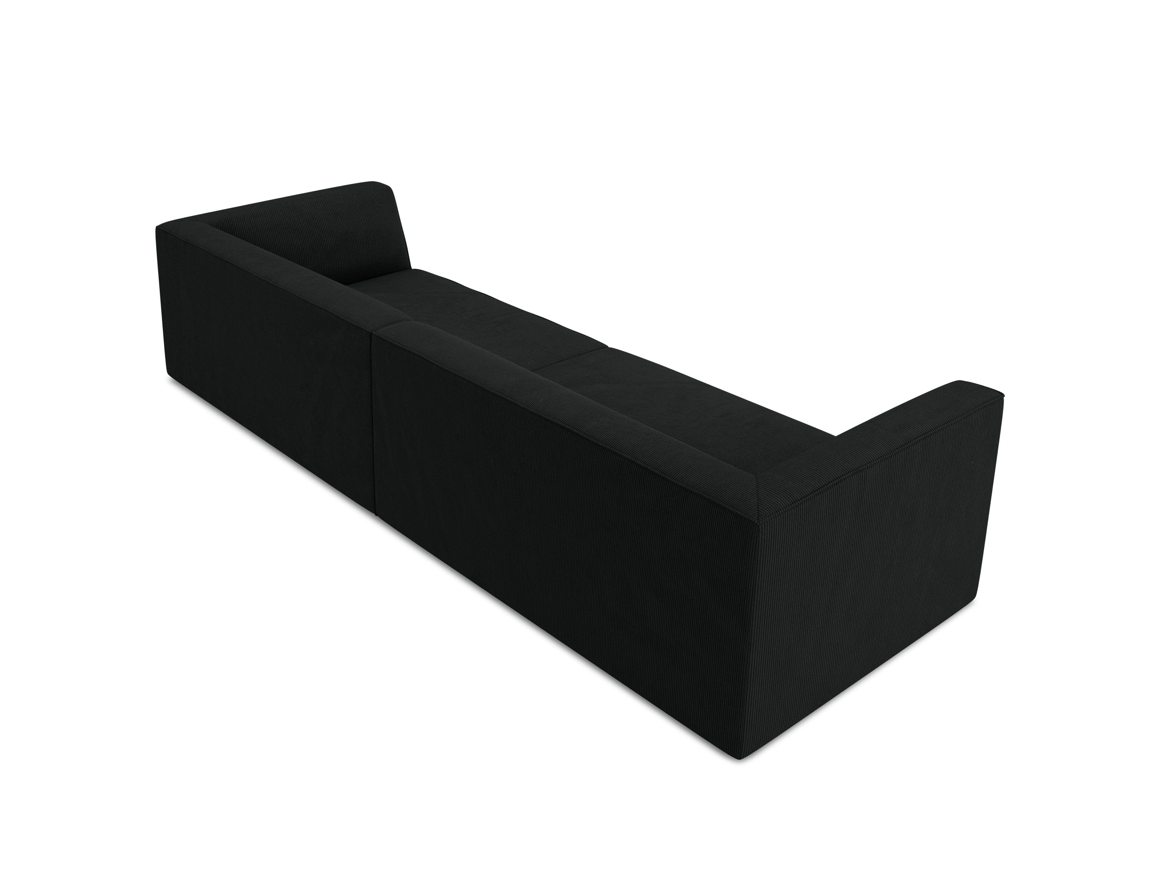 Sofa sztruksowa RUBY czarny Micadoni    Eye on Design